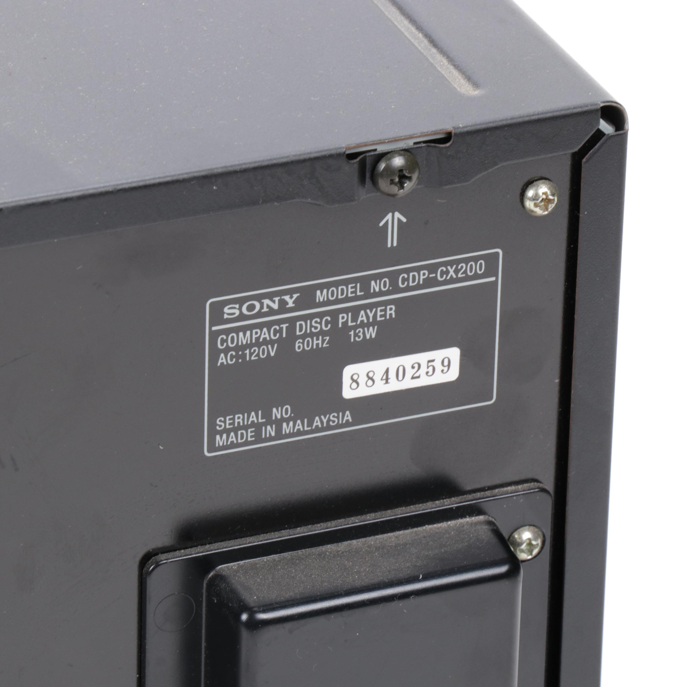 Sony "Mega Storage 200CD" Compact Disc Player