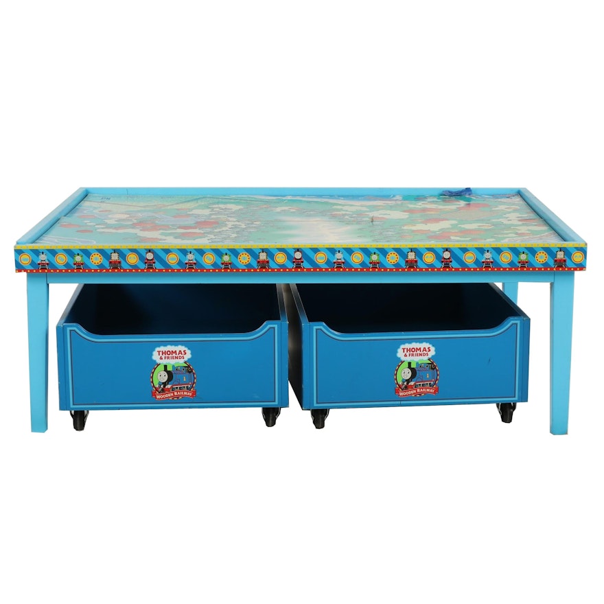 Thomas The Train Themed Children's Table with Storage Bins