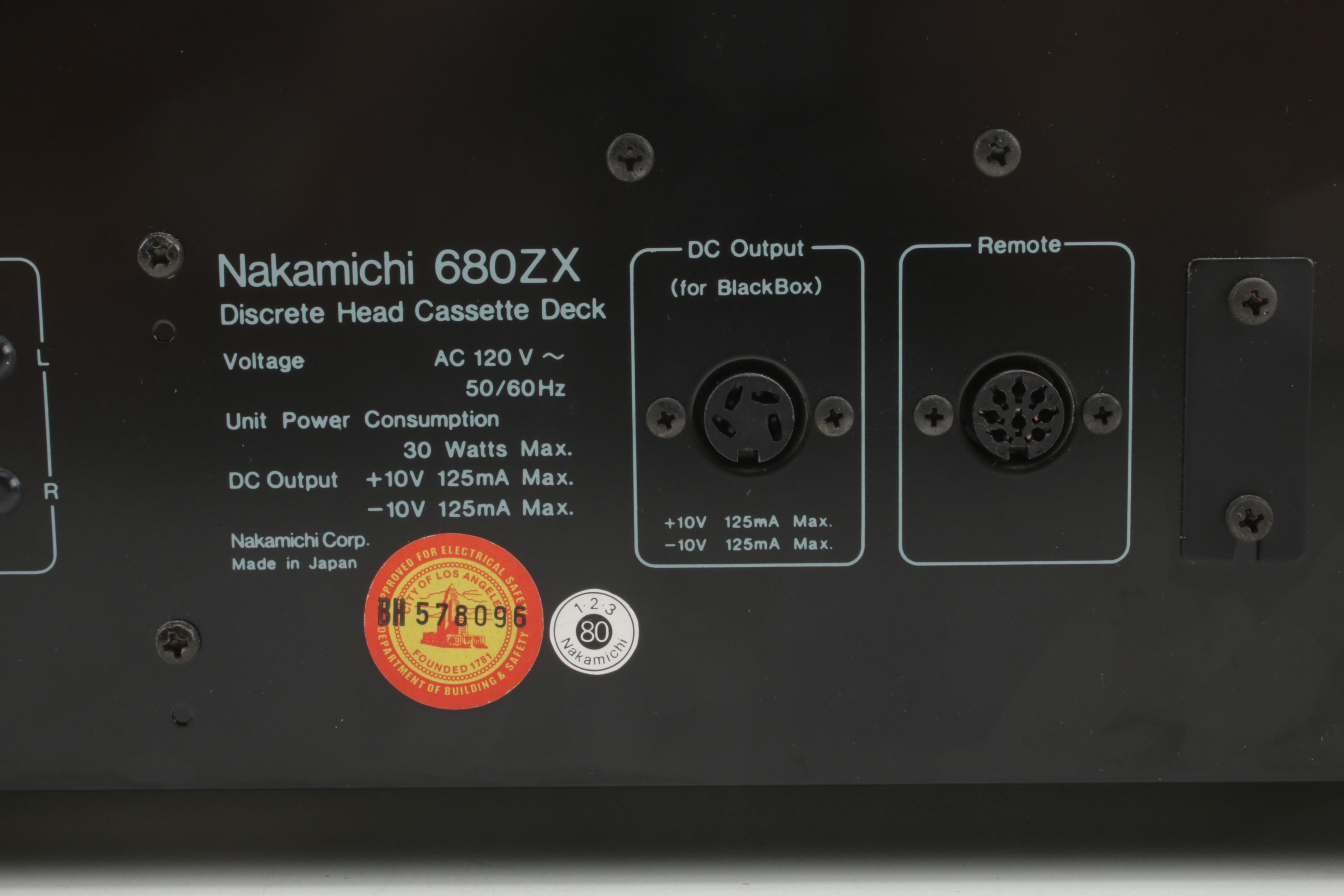 Nakamichi 680Z Discrete Head Cassette Deck