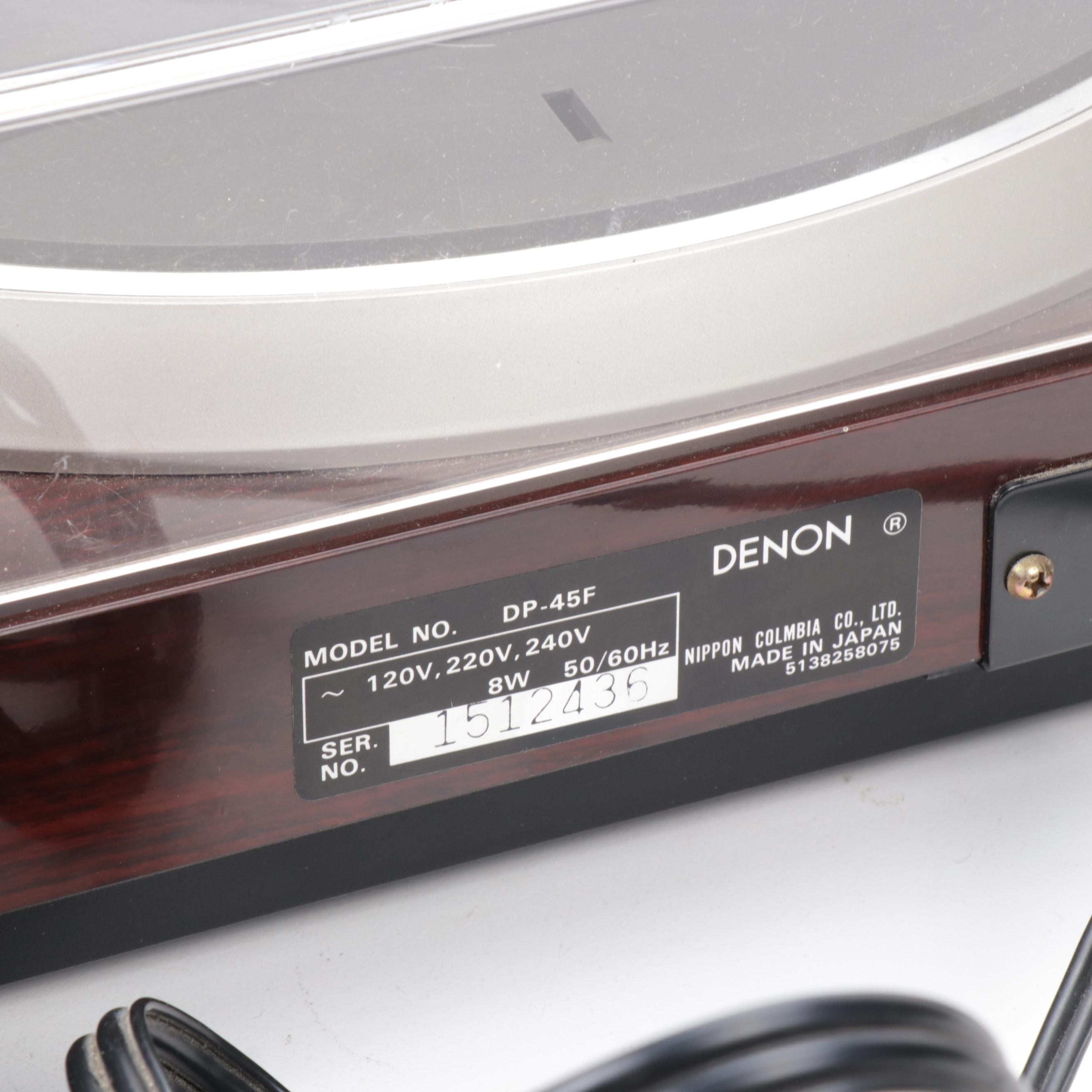 Denon 45-F Turntable