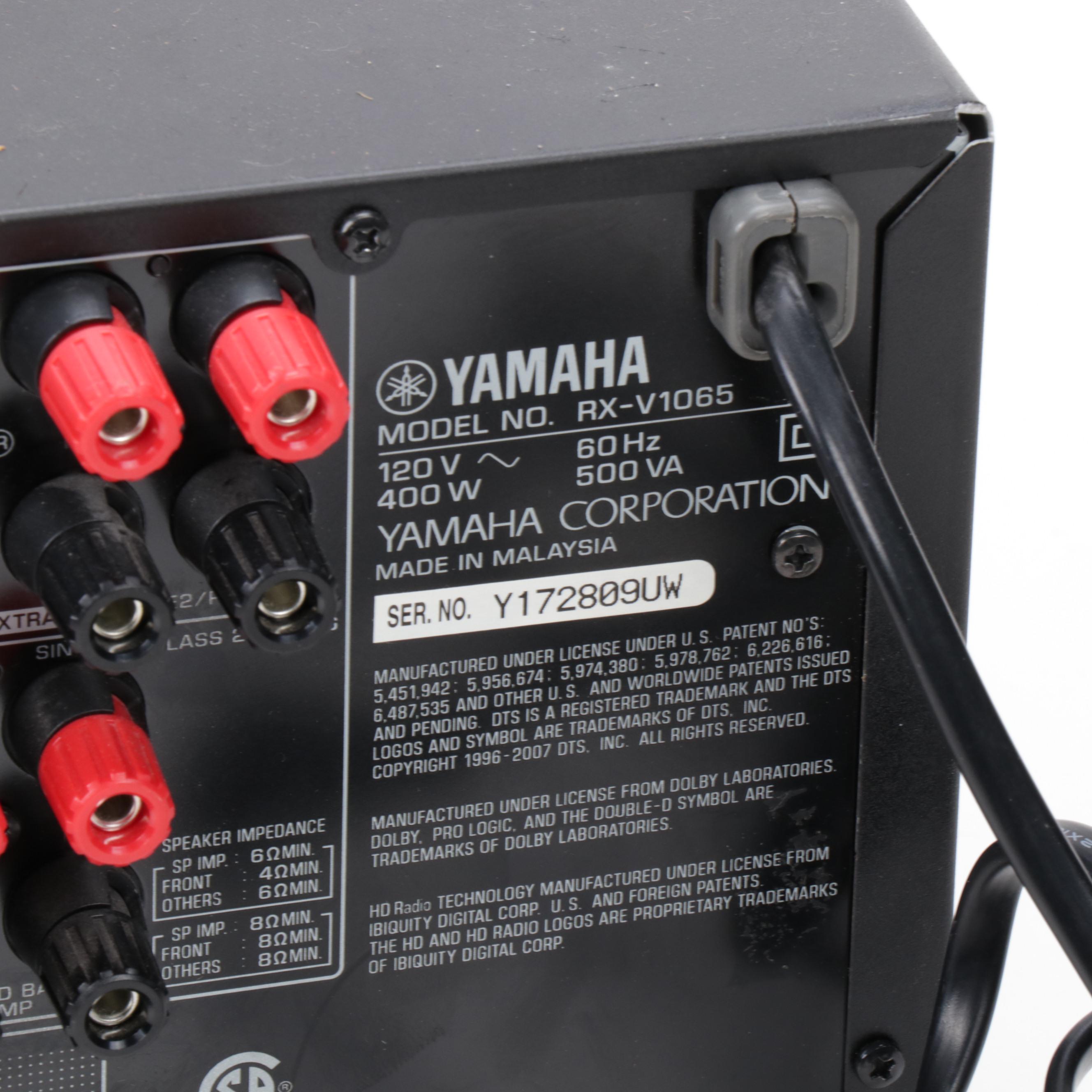 Yamaha Natural Sound AV Receiver RX-V1065