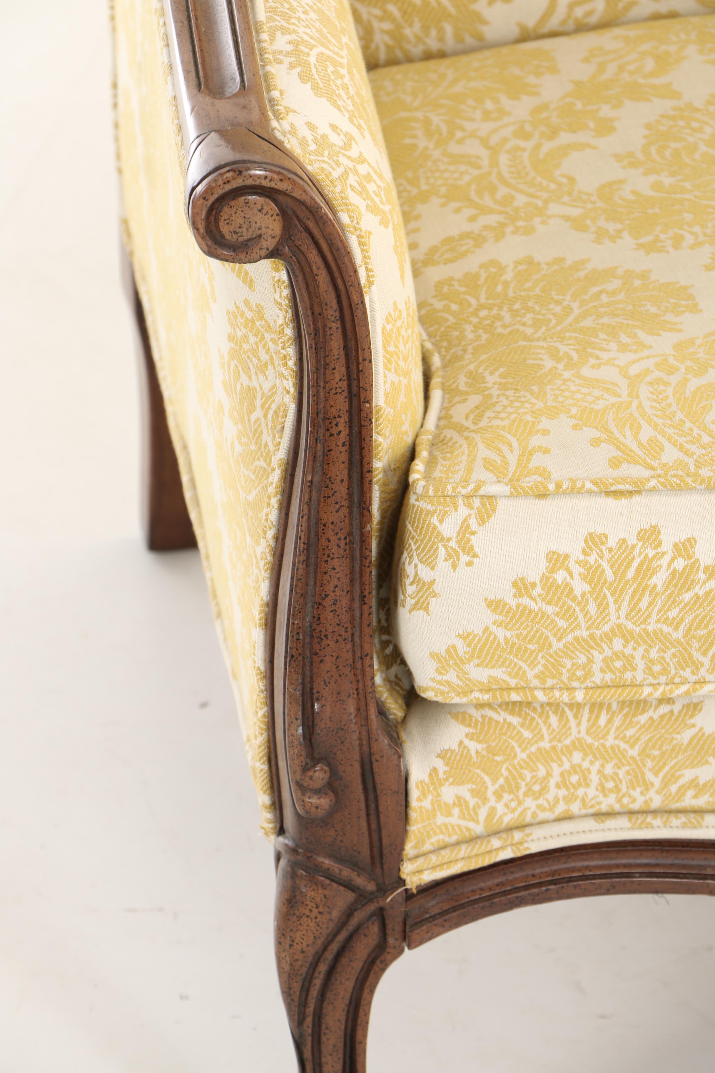 Carlton McLendon Furniture Co., Louis XV Style Walnut Loveseat, Mid 20th Century