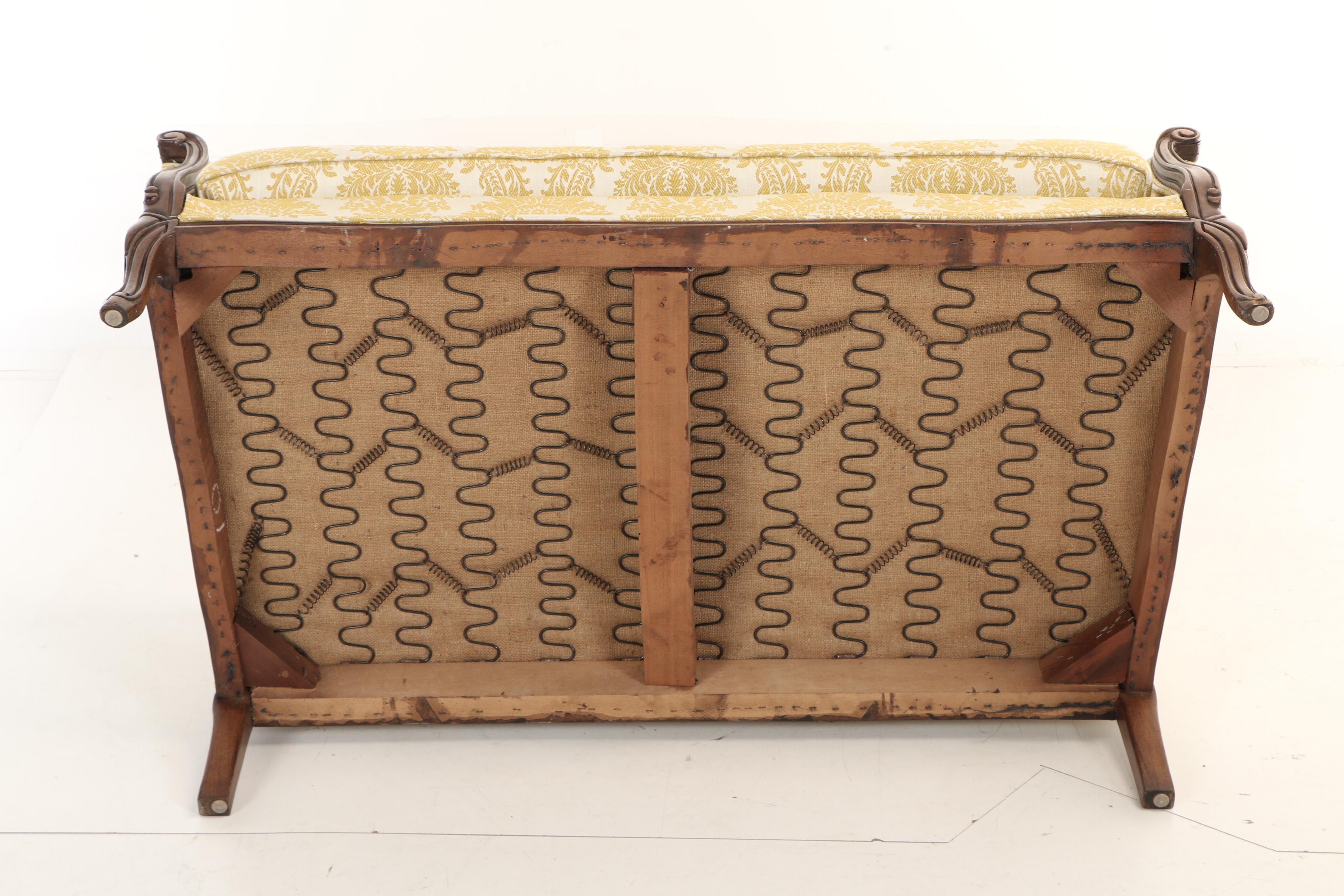 Carlton McLendon Furniture Co., Louis XV Style Walnut Loveseat, Mid 20th Century