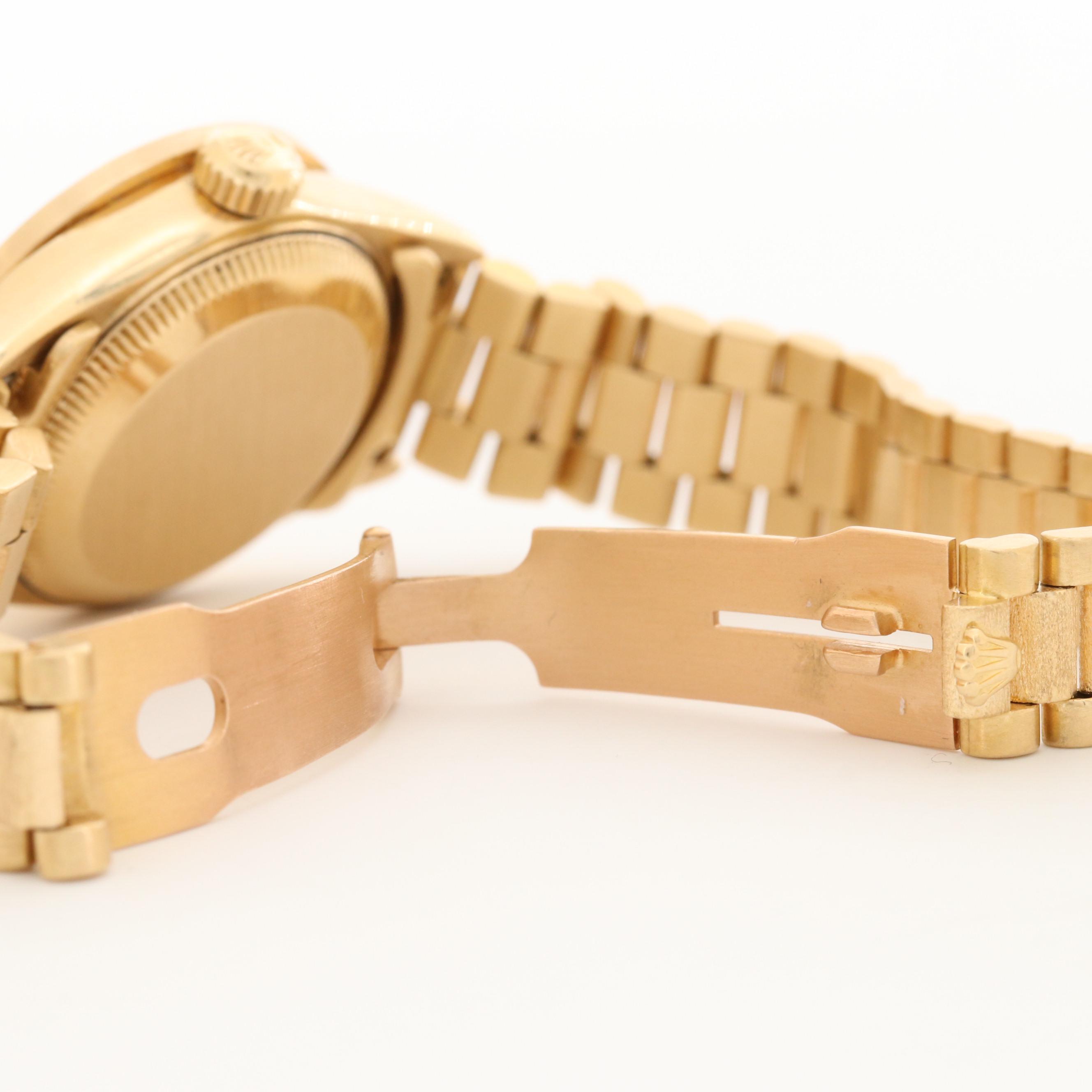 Rolex Datejust President 18K Gold Automatic Watch With 1.20 CTW Diamonds