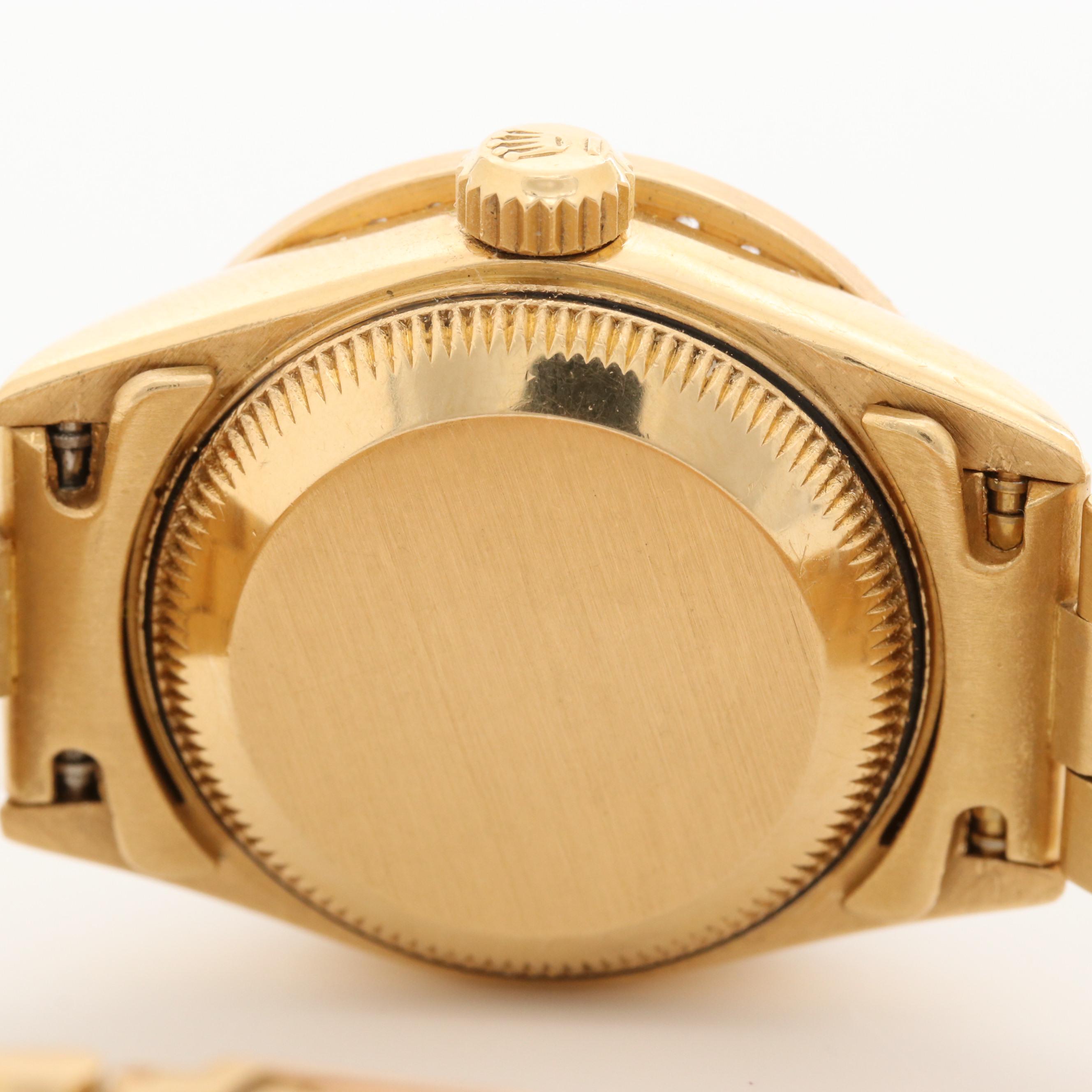 Rolex Datejust President 18K Gold Automatic Watch With 1.20 CTW Diamonds