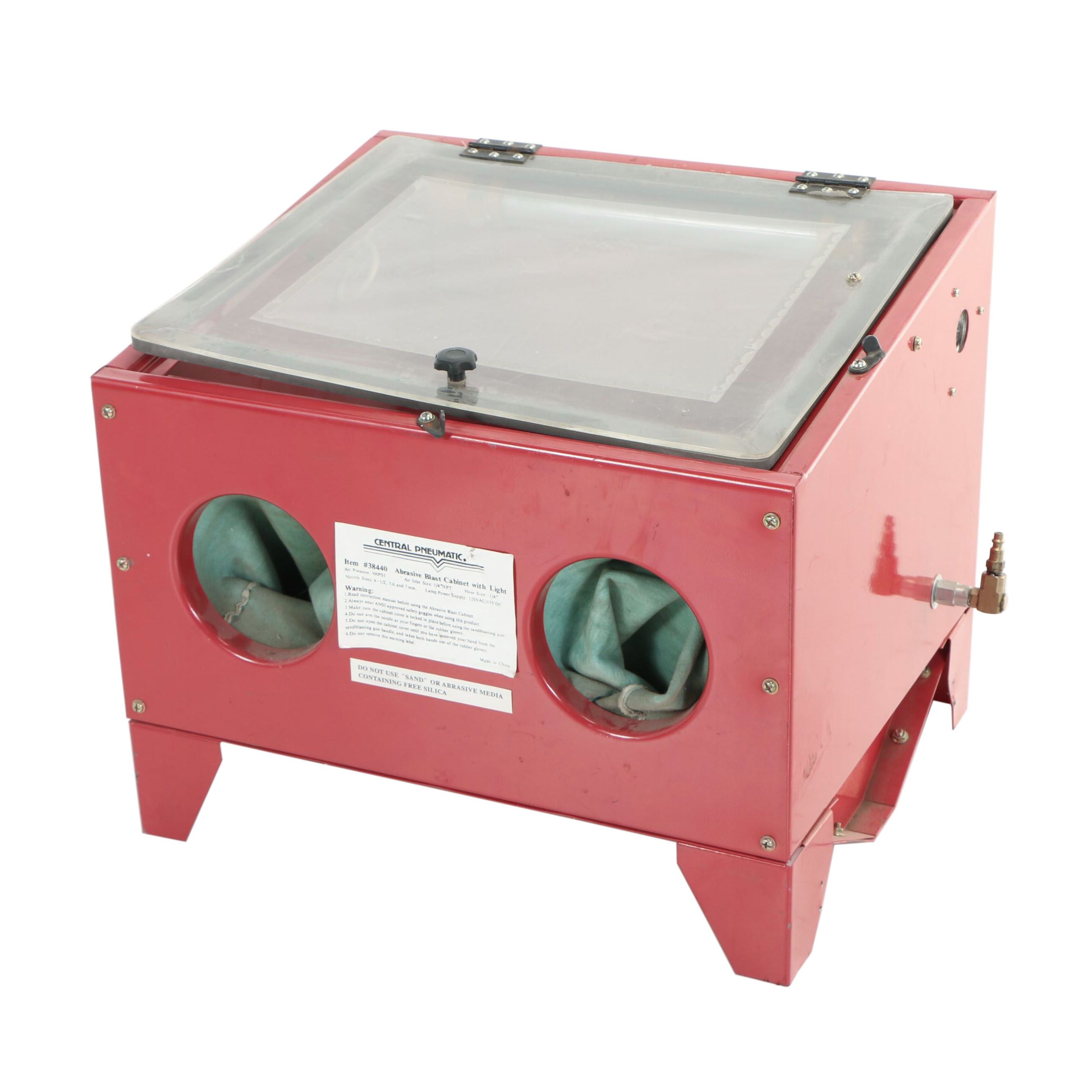 Central Pneumatic Abrasive Blast Cabinet for Bench Top #38840