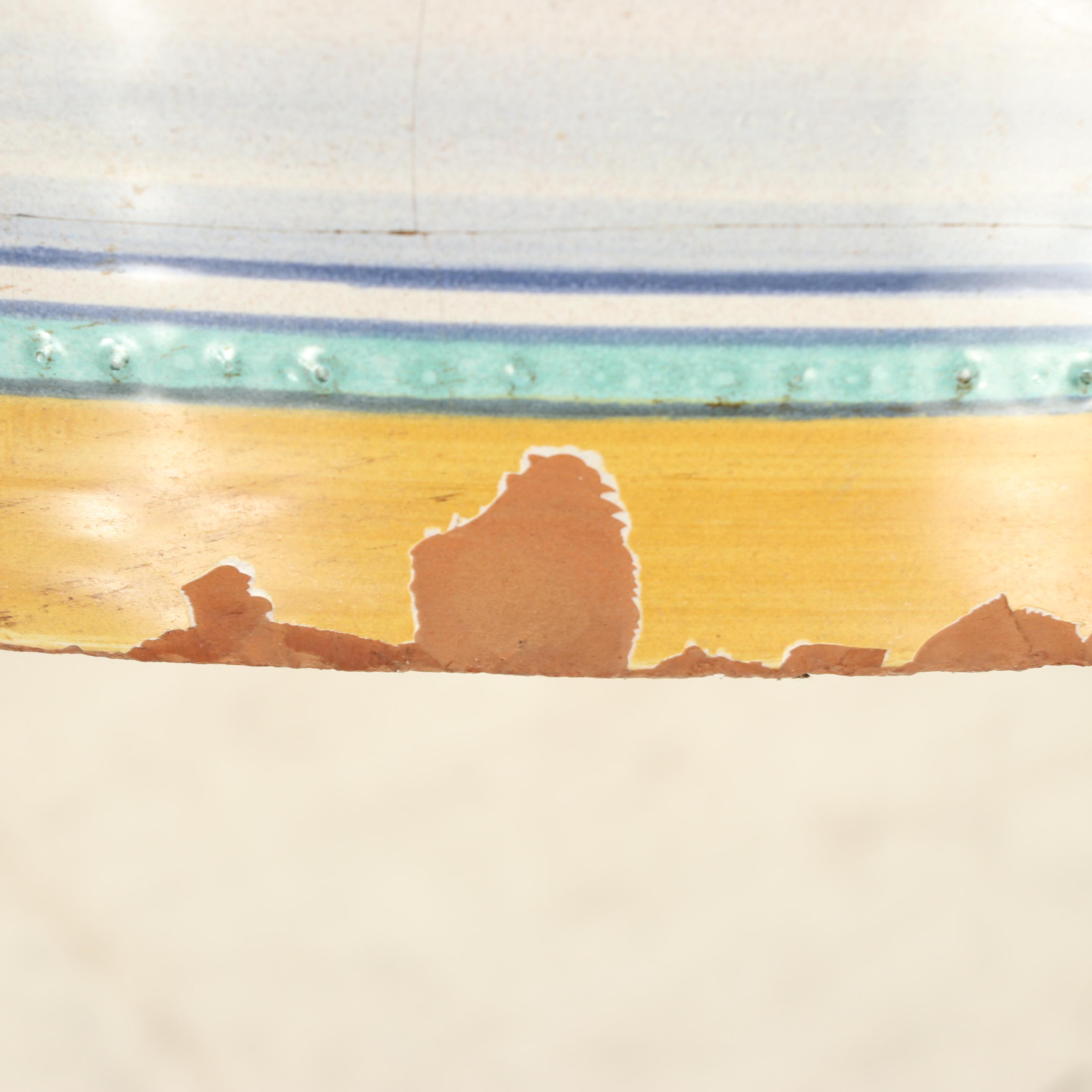 Italian L'Antica di Deruta Hand-Painted Earthenware Planter Vases