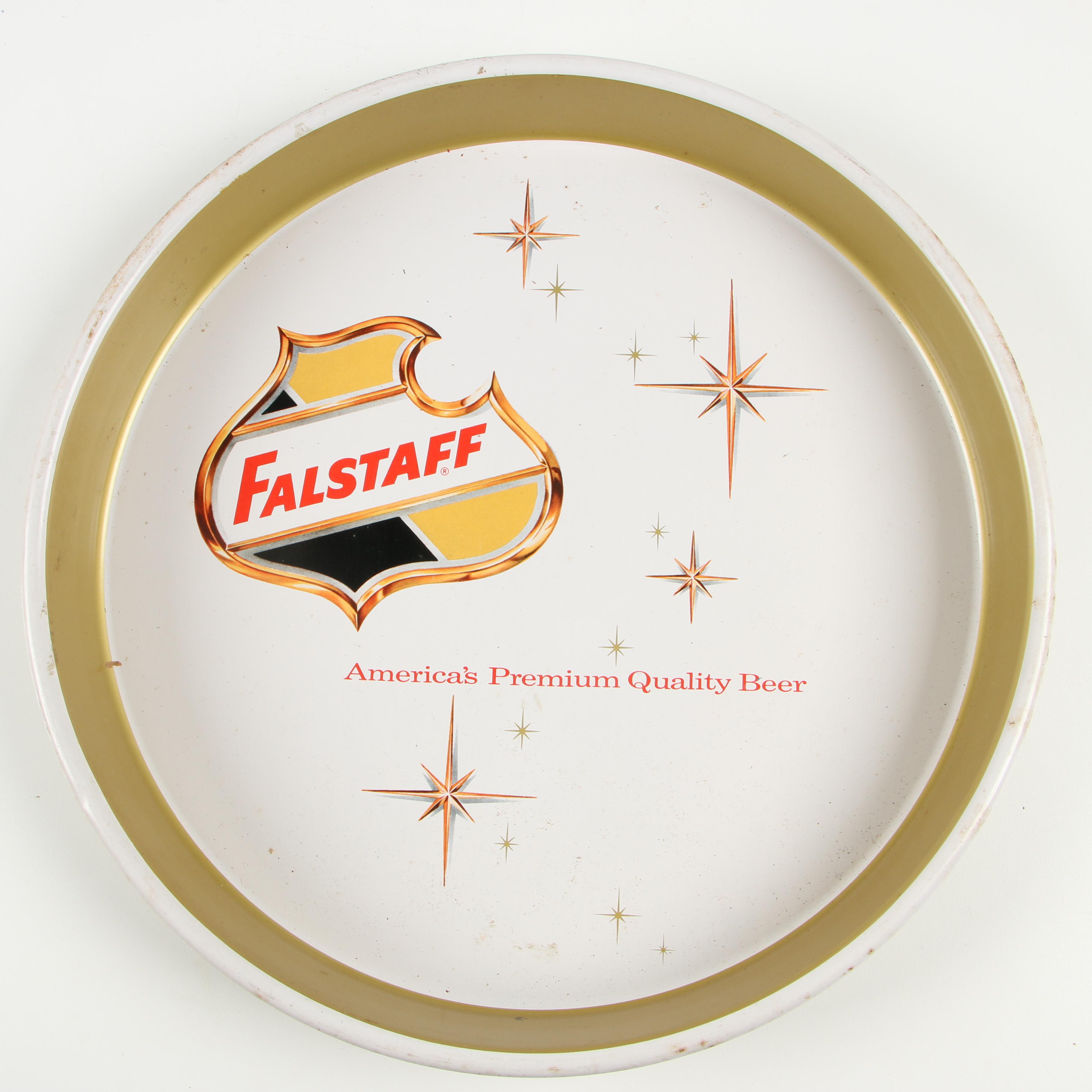 Enameled Tin Beer Serving Trays including Trommer and Schaefer