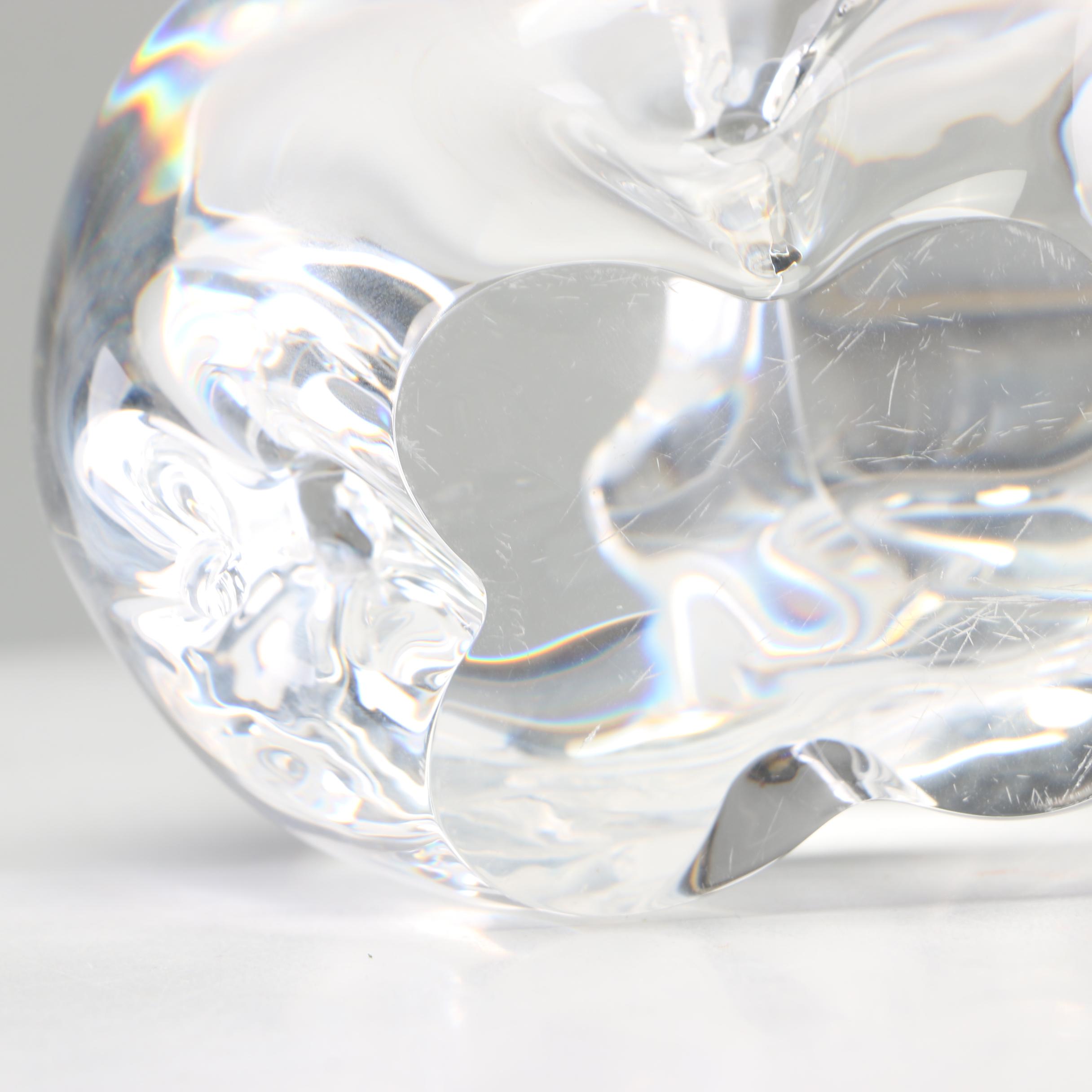 Steuben Art Glass "Trumpeting Elephant" Figurine Designed by James Houston