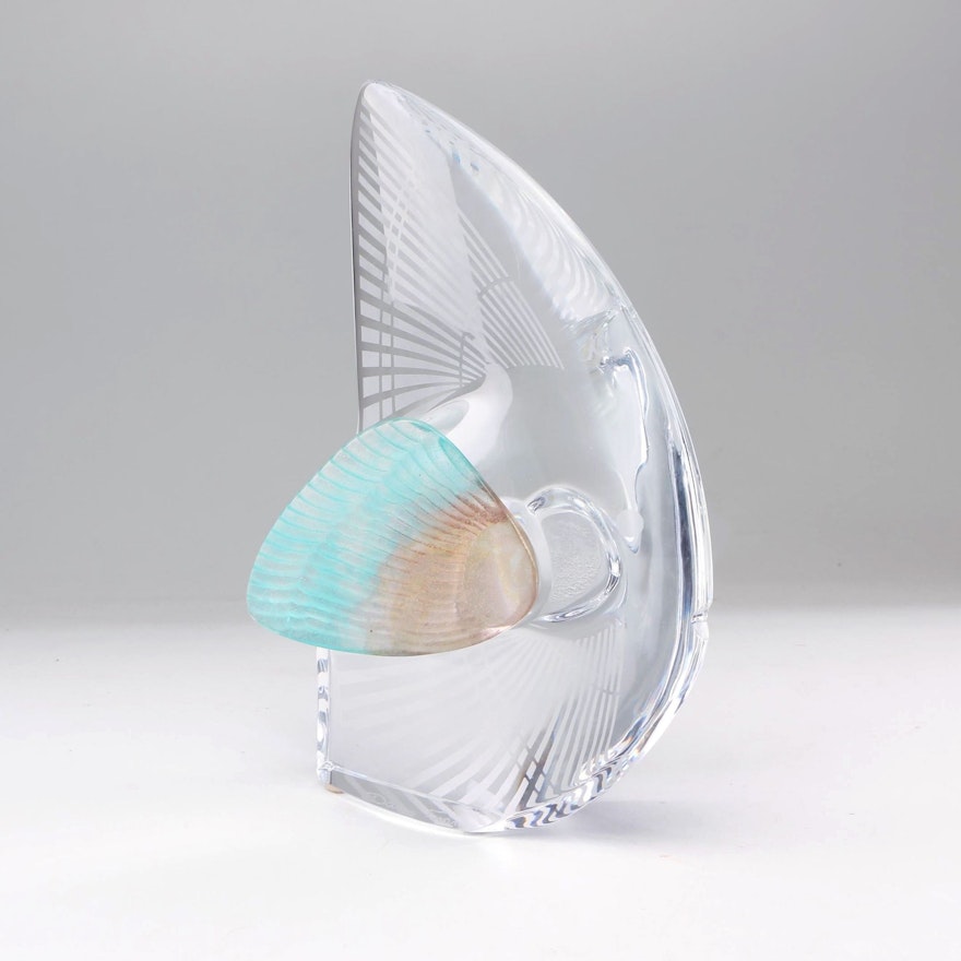 Daum Pate de Verre and Frosted Glass Fish Figurine