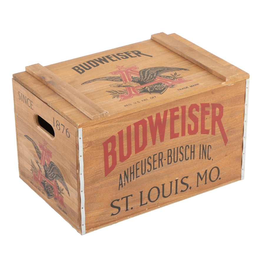 Anheuser-Busch Budweiser Lidded Collector Crate