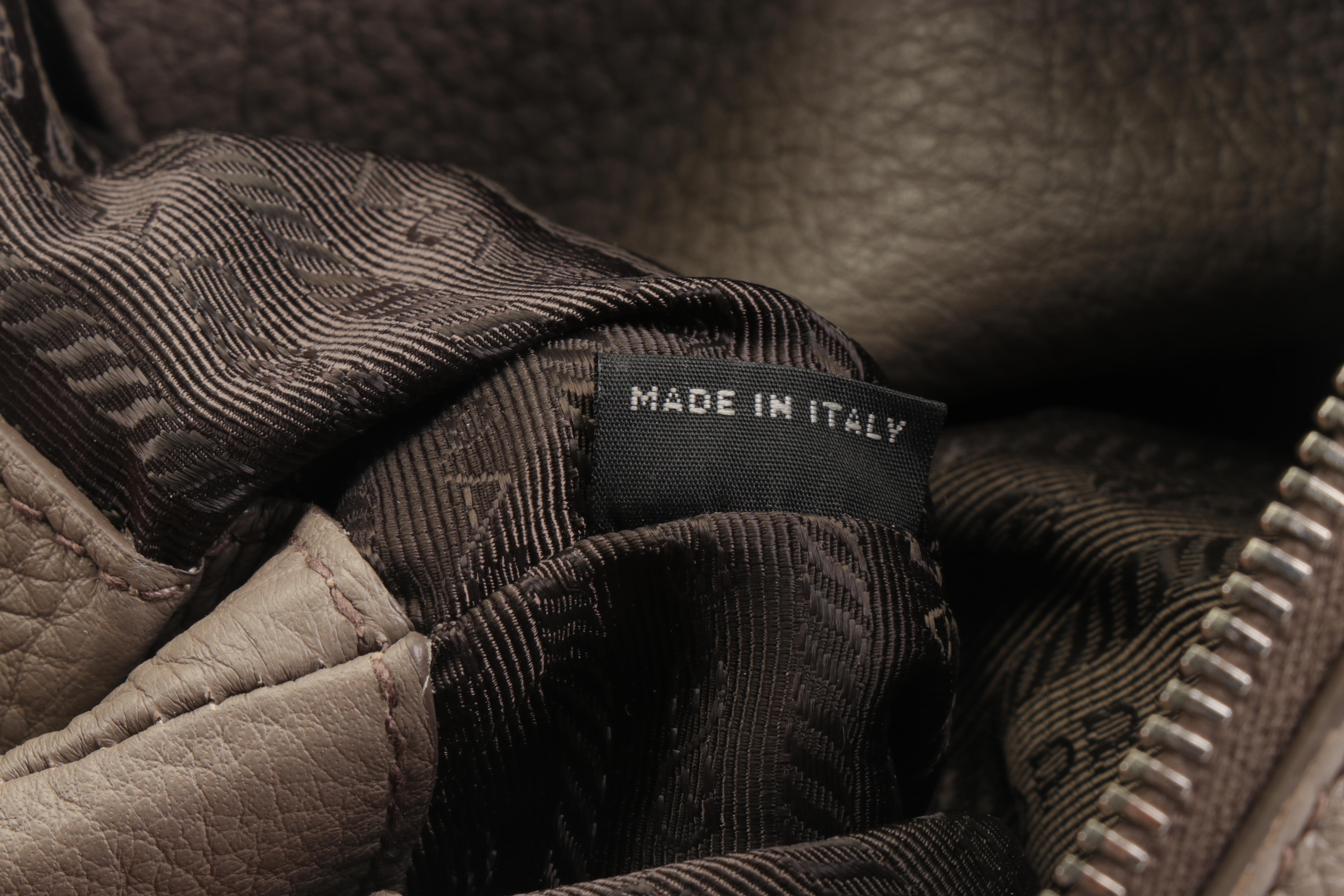 Prada Daino Leather Crossbody Bag in Taupe