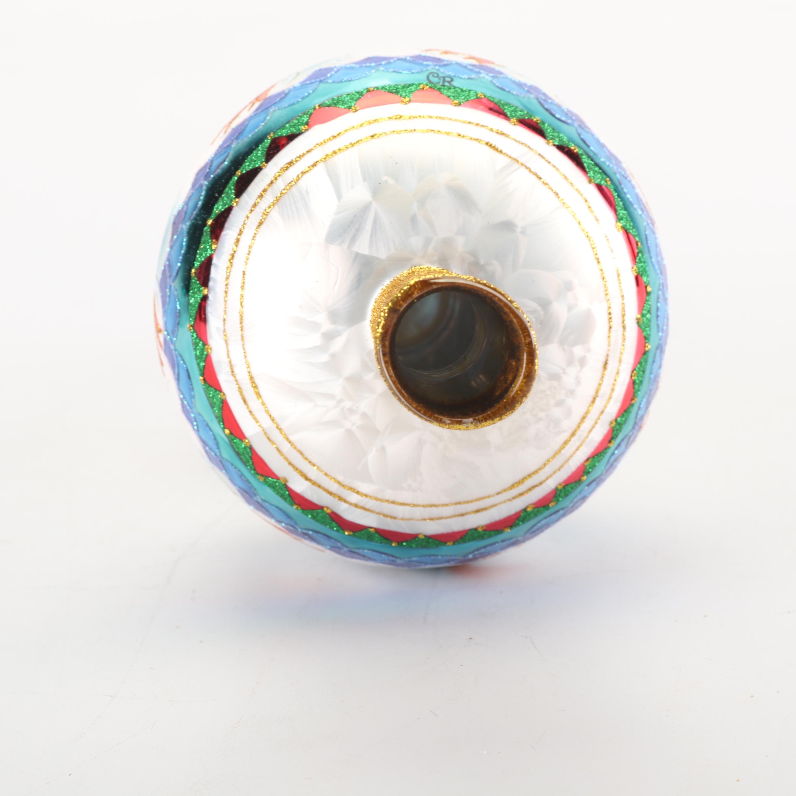 Seven Swans A Swimming Blown Glass Christmas Tree Topper