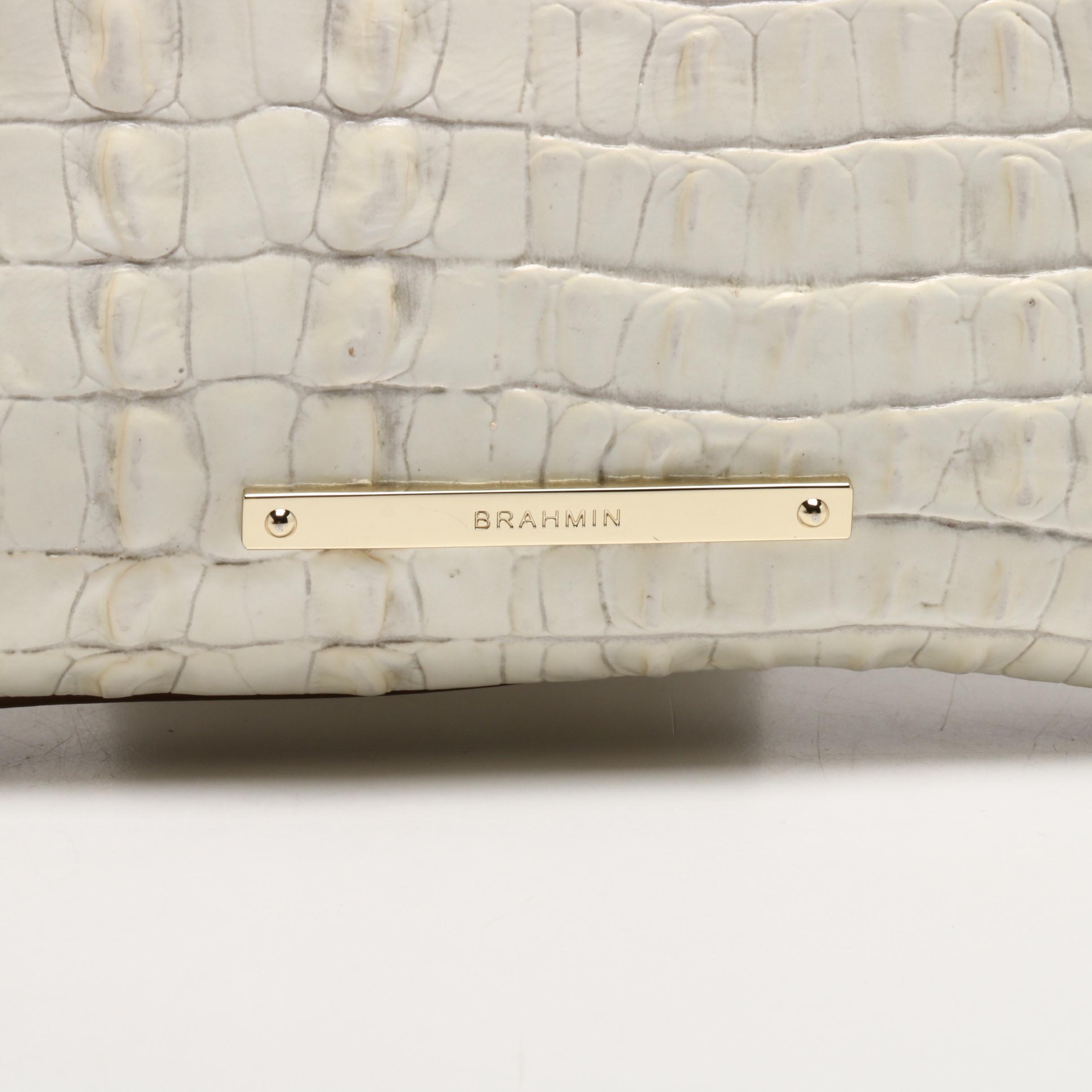 Brahmin Python Print Shoulder Bag and Croc Embossed Leather Crossbody Bag