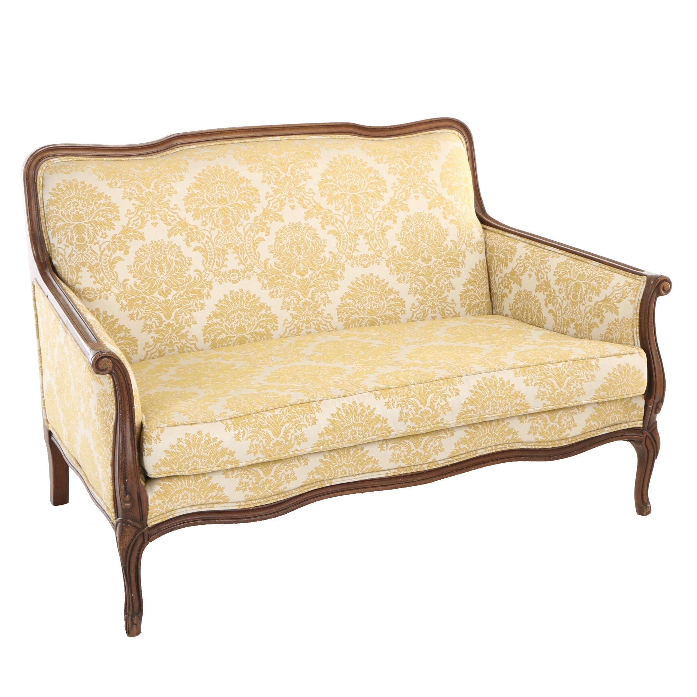 Carlton McLendon Furniture Co., Louis XV Style Walnut Loveseat, Mid 20th Century