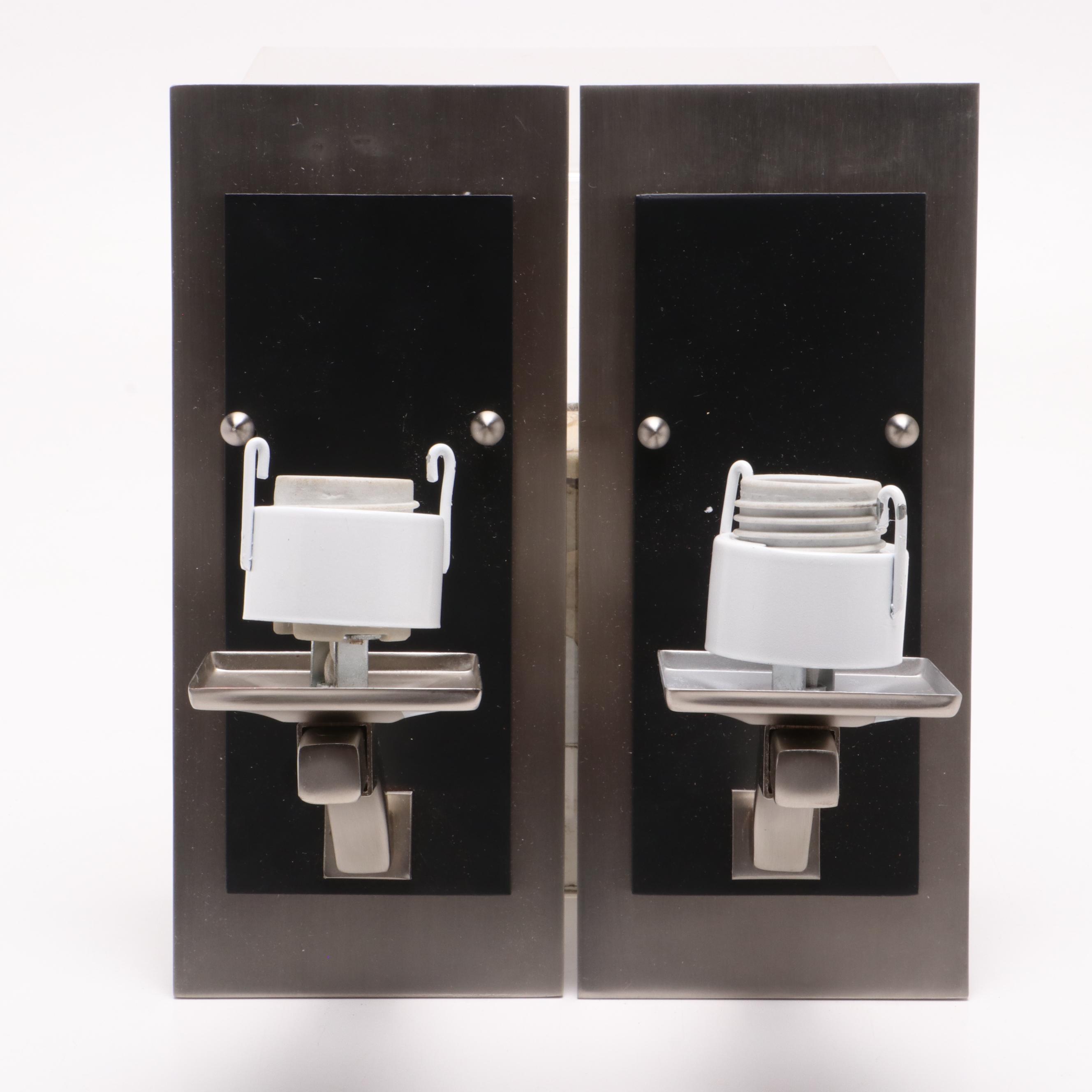Kalco Contemporary Wall Sconces, Pair