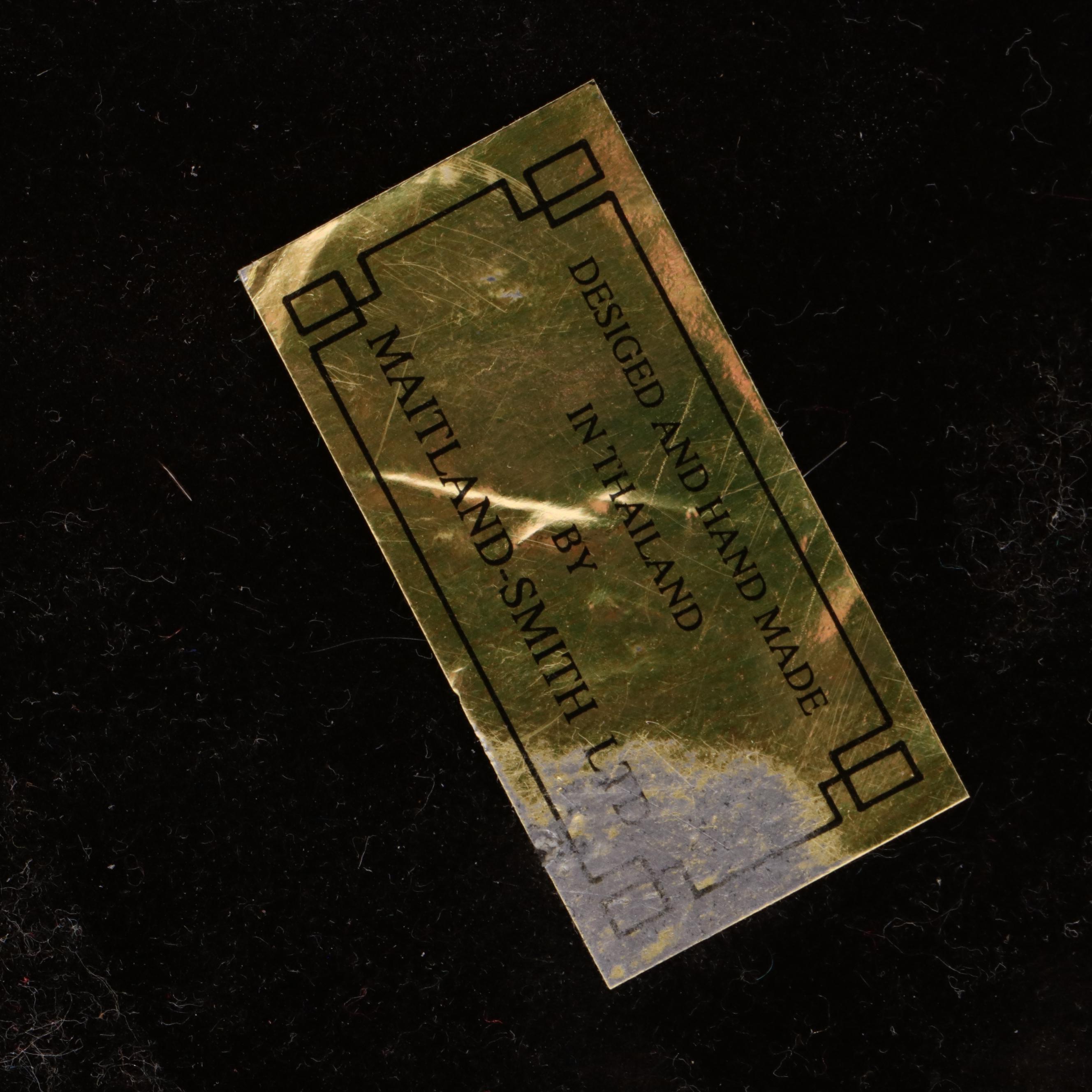 Maitland-Smith Ram's Head Metal Vase, Mid to Late 20th Century