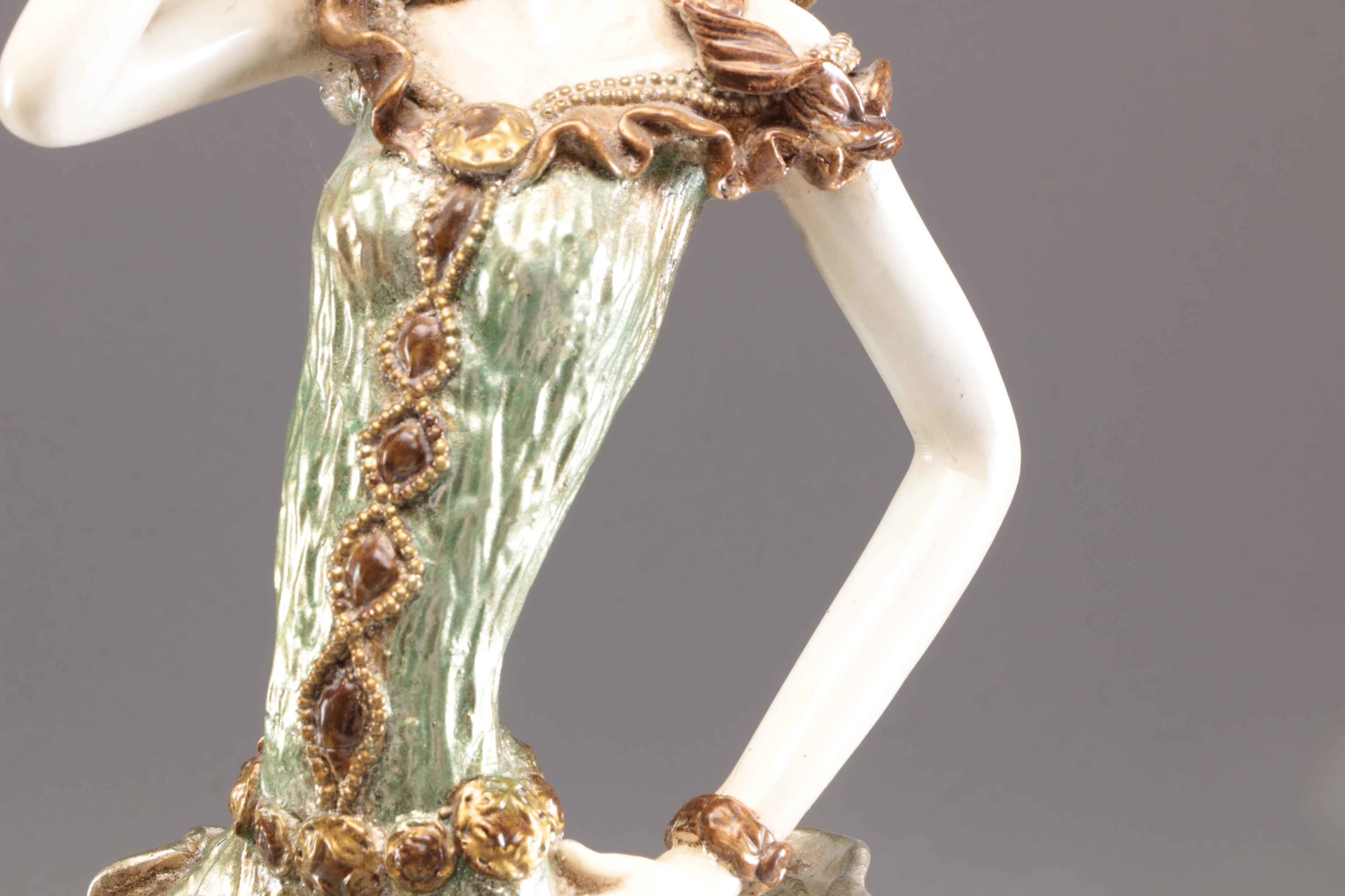 Painted Resin Woman Figurine