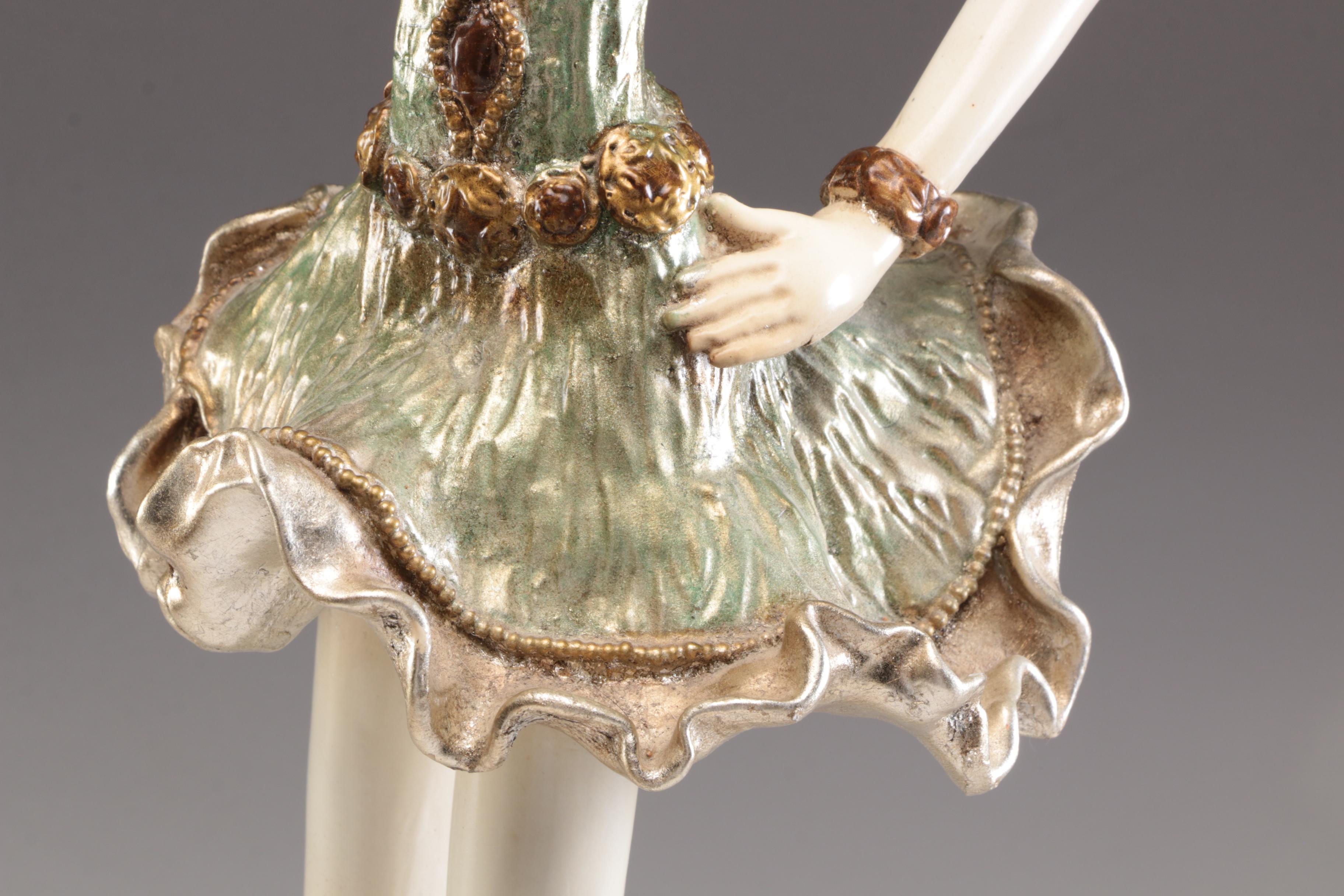 Painted Resin Woman Figurine