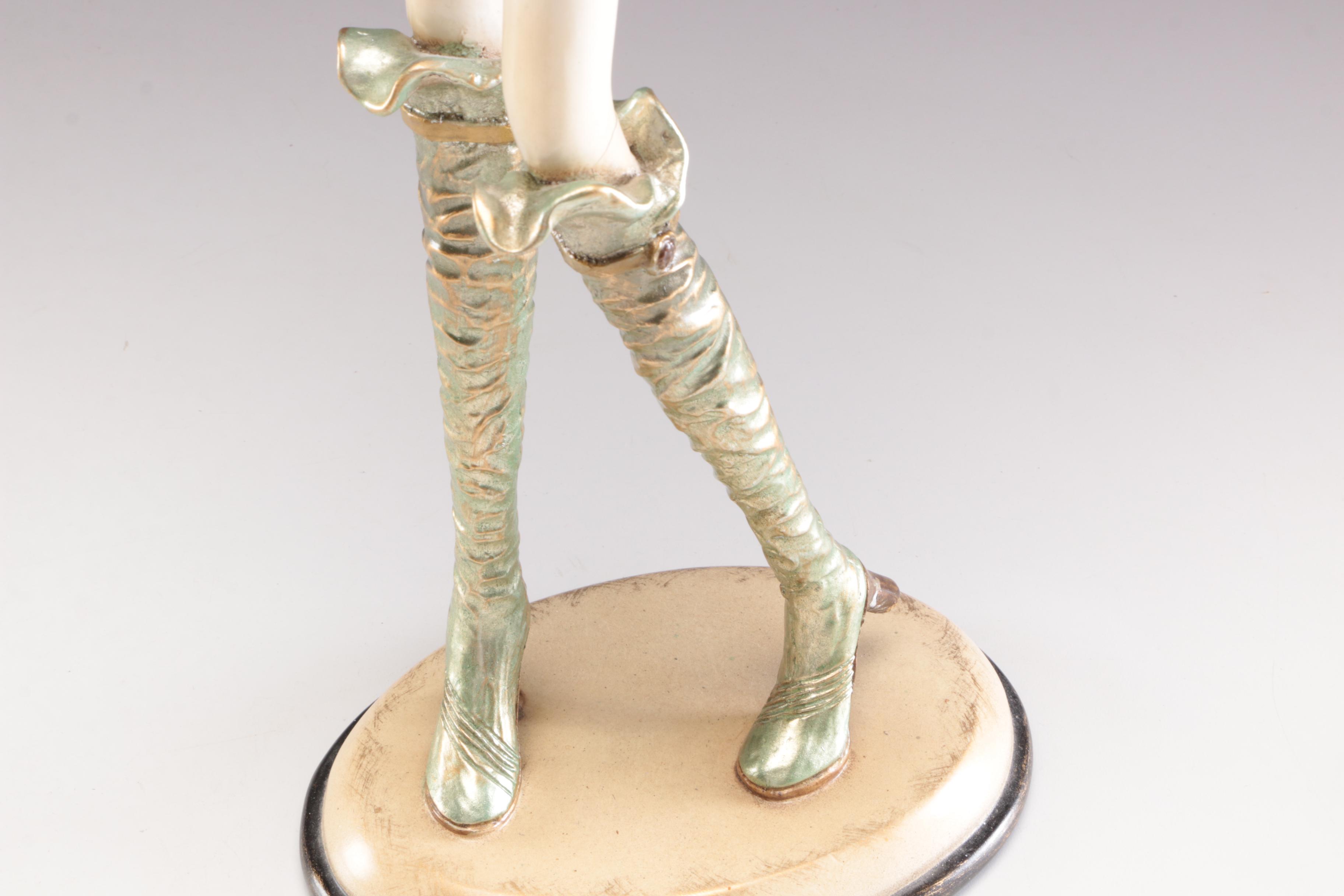 Painted Resin Woman Figurine