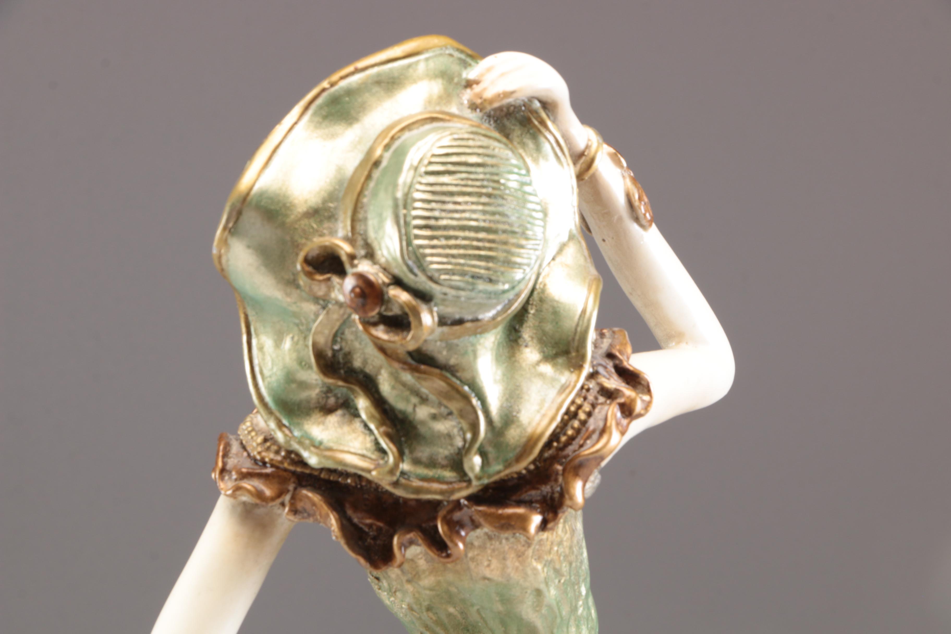 Painted Resin Woman Figurine