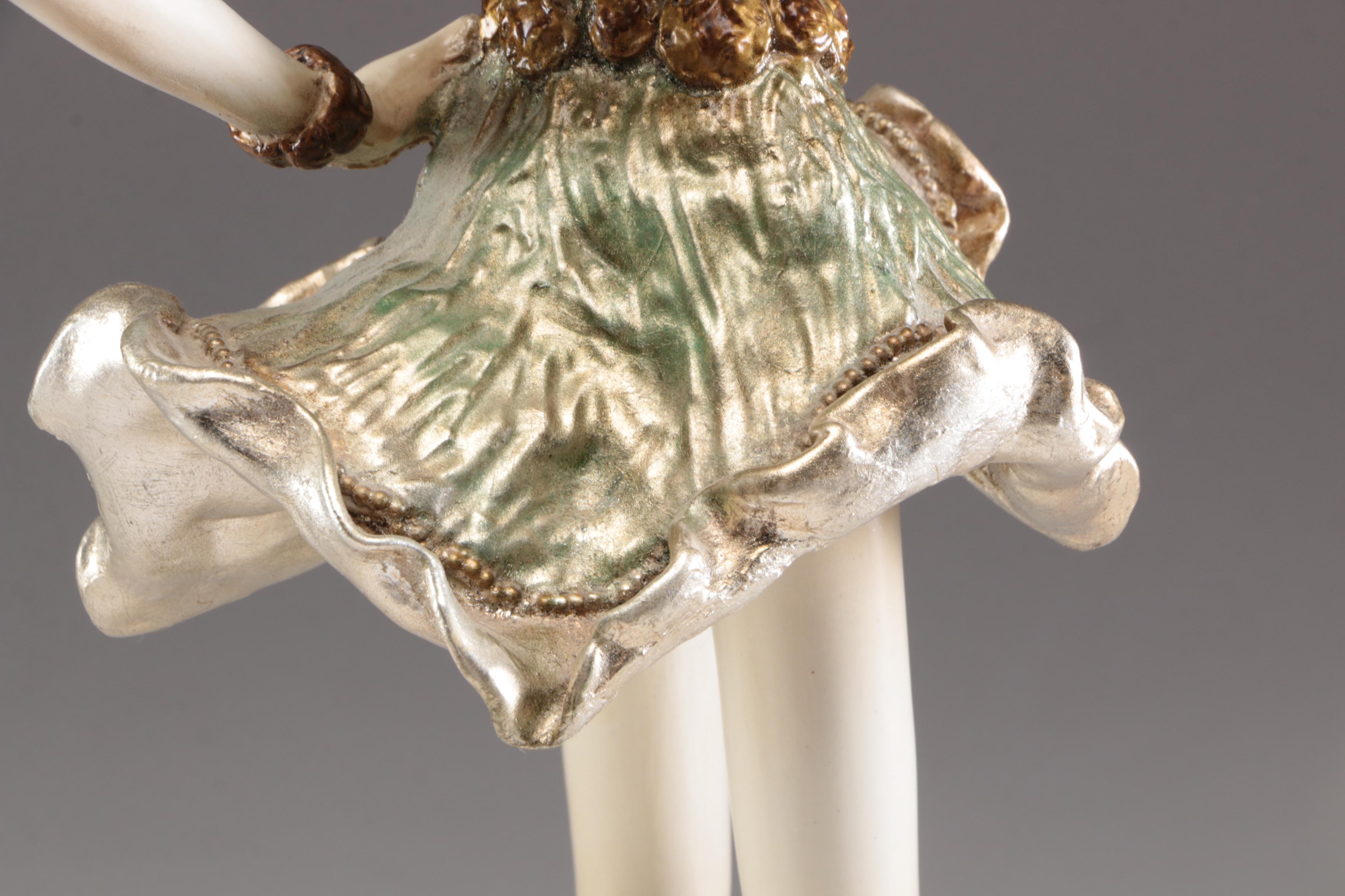 Painted Resin Woman Figurine