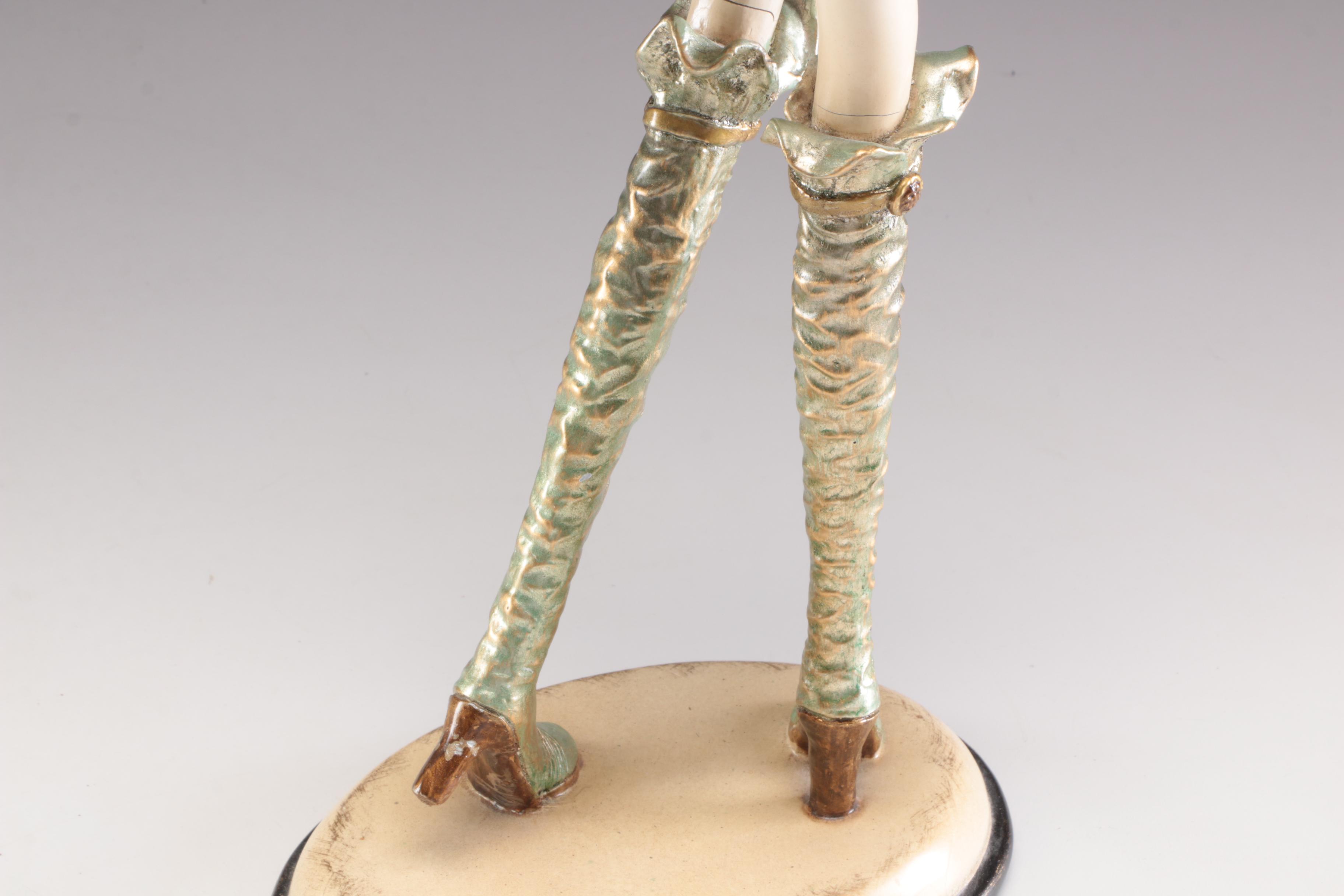 Painted Resin Woman Figurine