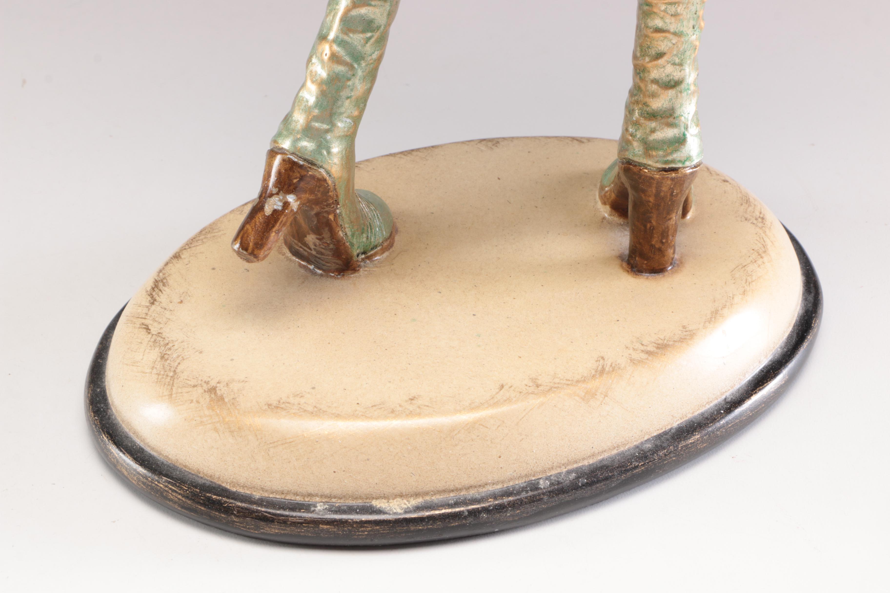 Painted Resin Woman Figurine