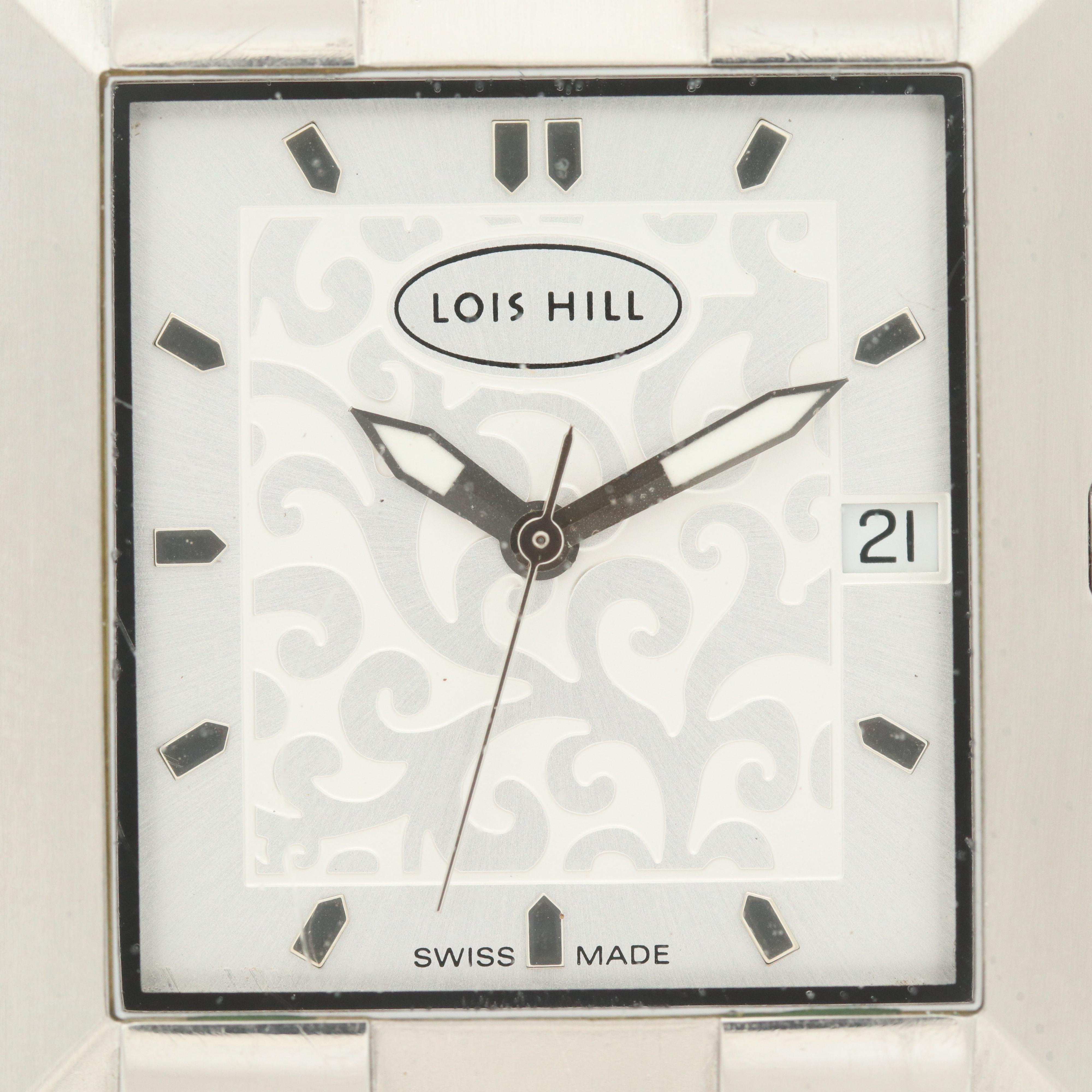 Lois HIll Stainless Steel and Sterling Silver Quartz Watch