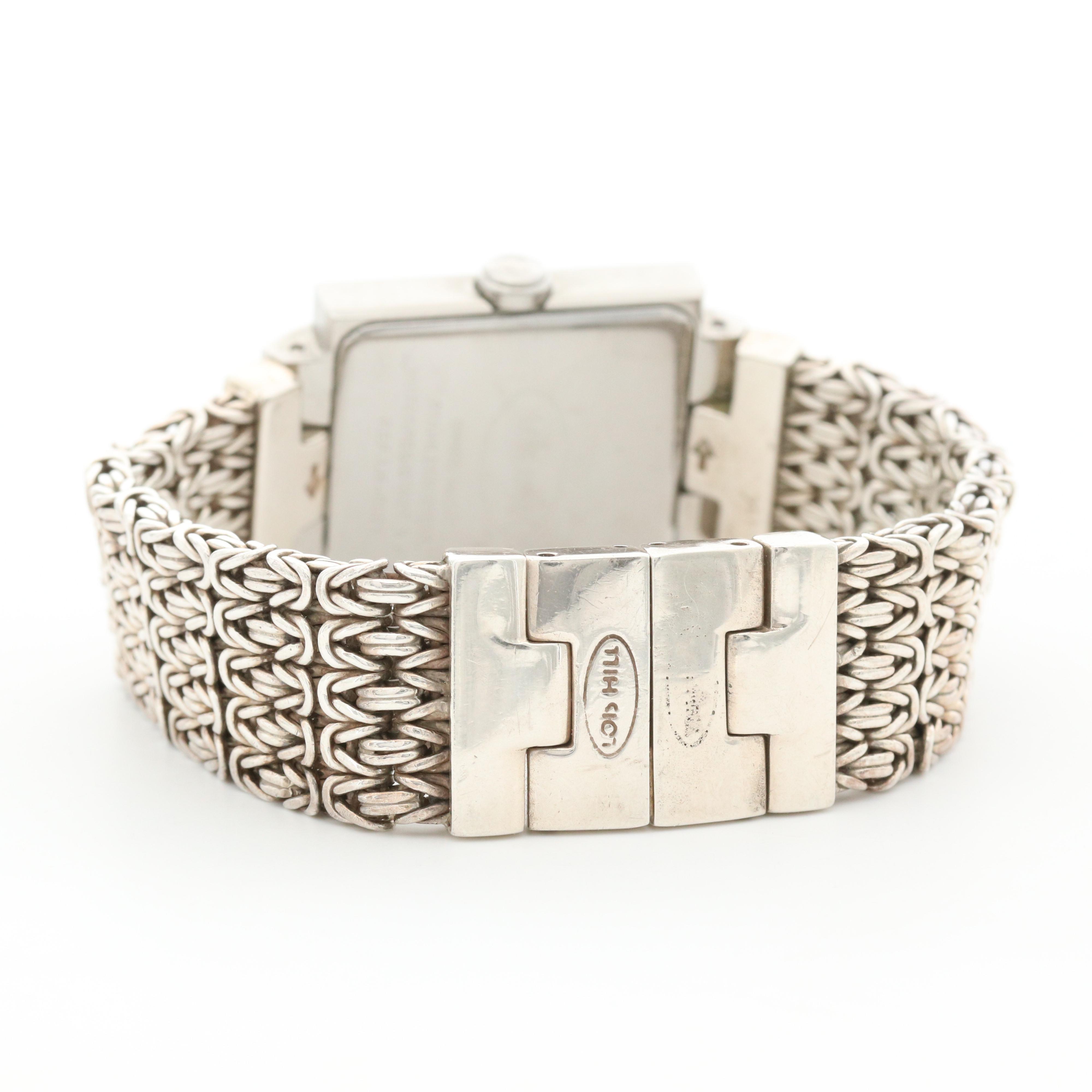 Lois HIll Stainless Steel and Sterling Silver Quartz Watch