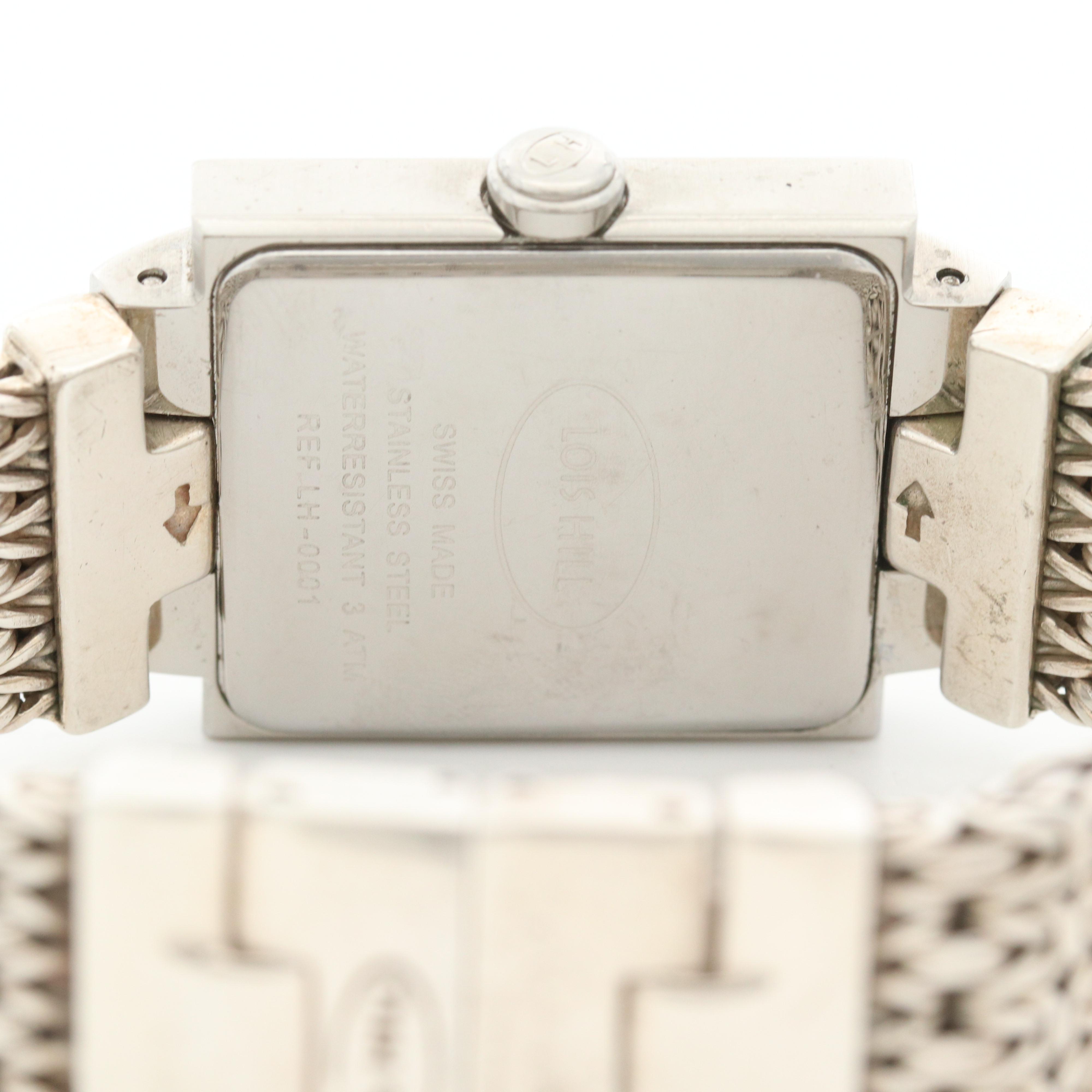 Lois HIll Stainless Steel and Sterling Silver Quartz Watch