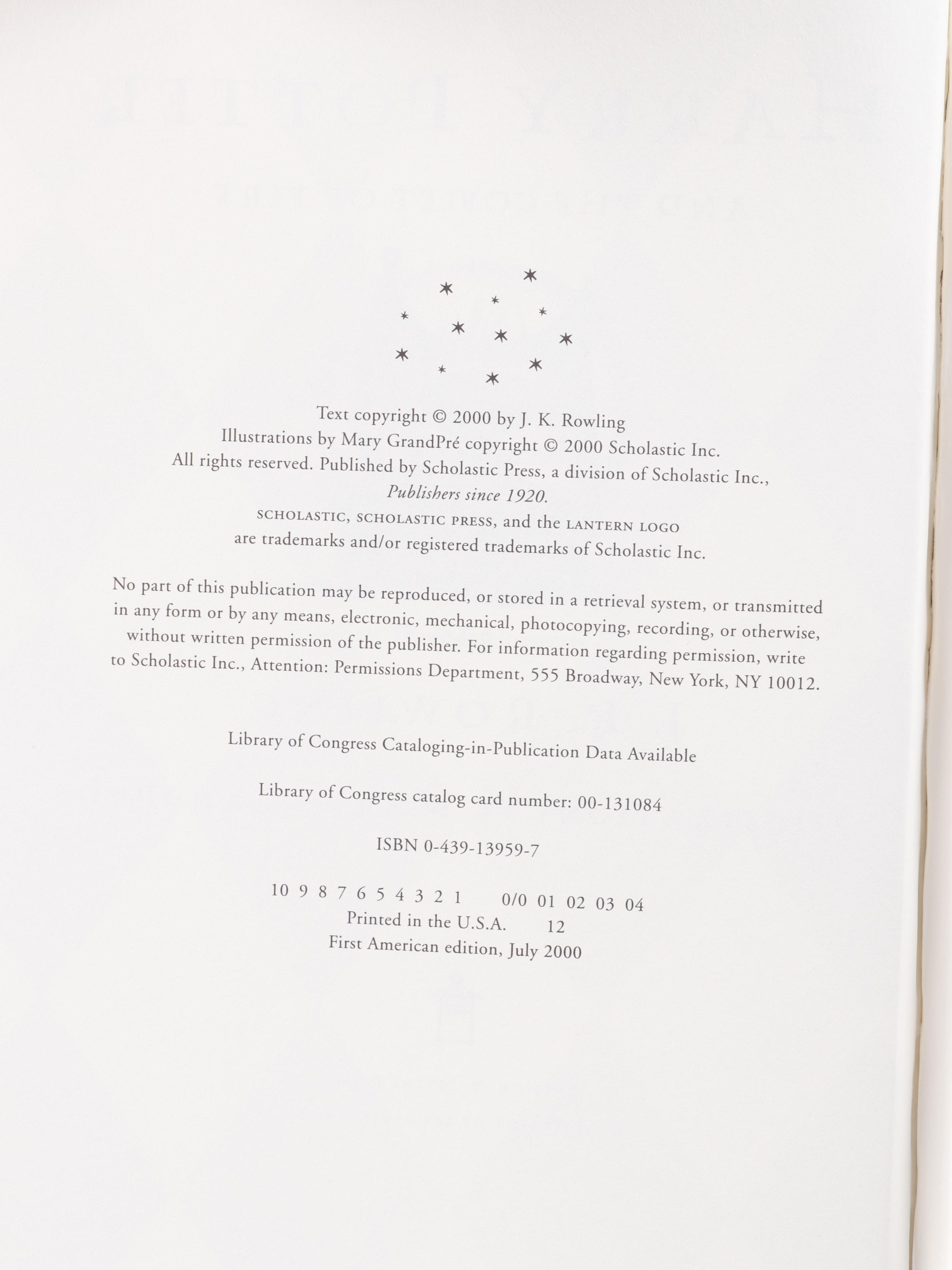 First American Edition "Harry Potter" Complete Set by J.K. Rowling