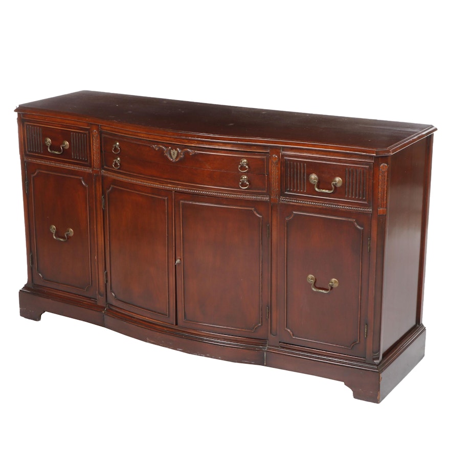 Colonial Style Mahogany Finished Buffet, Late 20th Century
