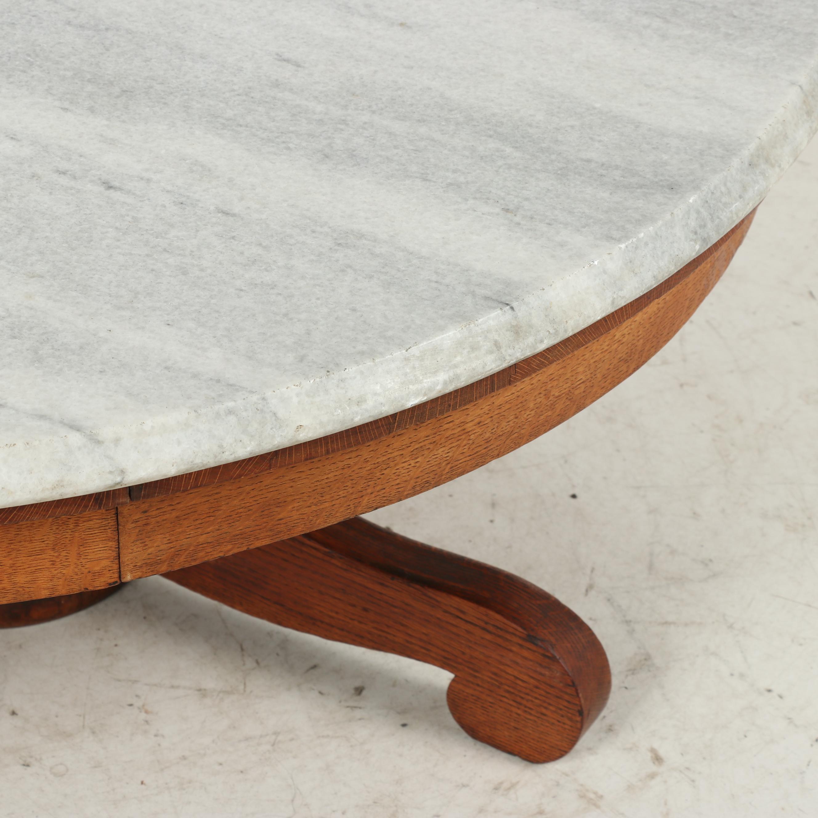 Marble Top Wood Coffee Table