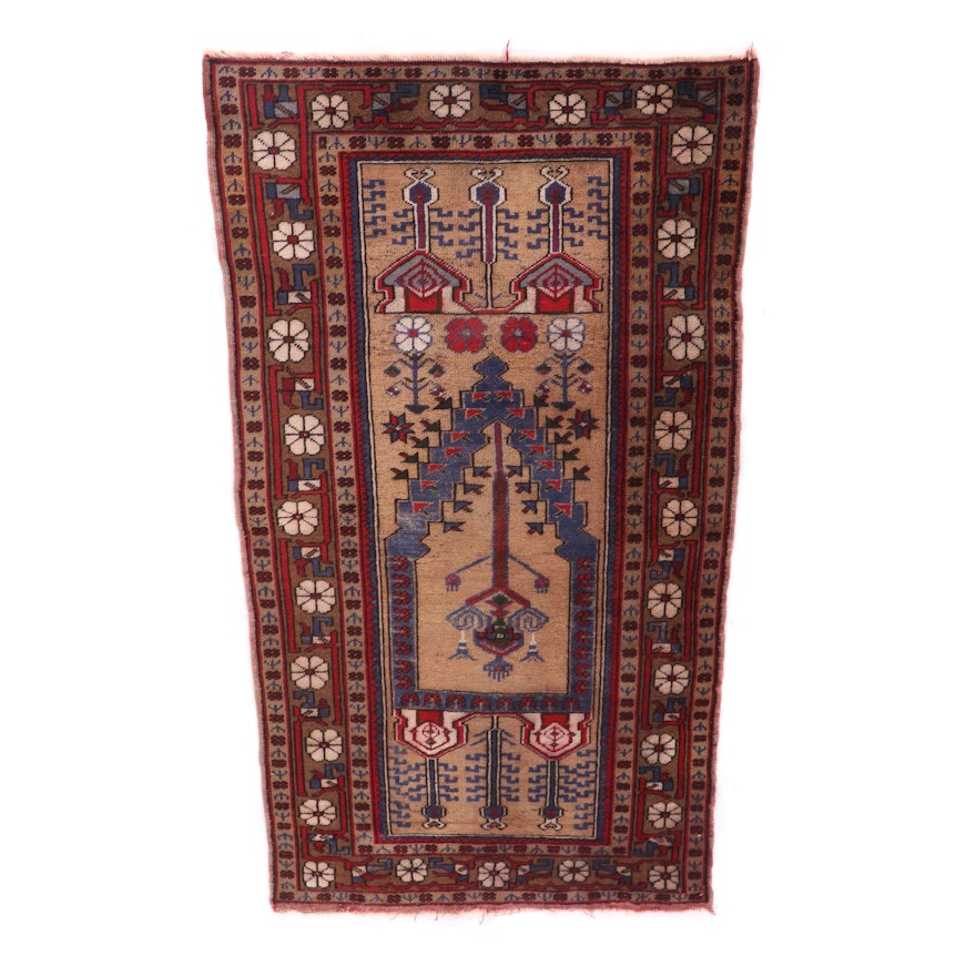Hand-Knotted Turkish Baluch Wool Rug
