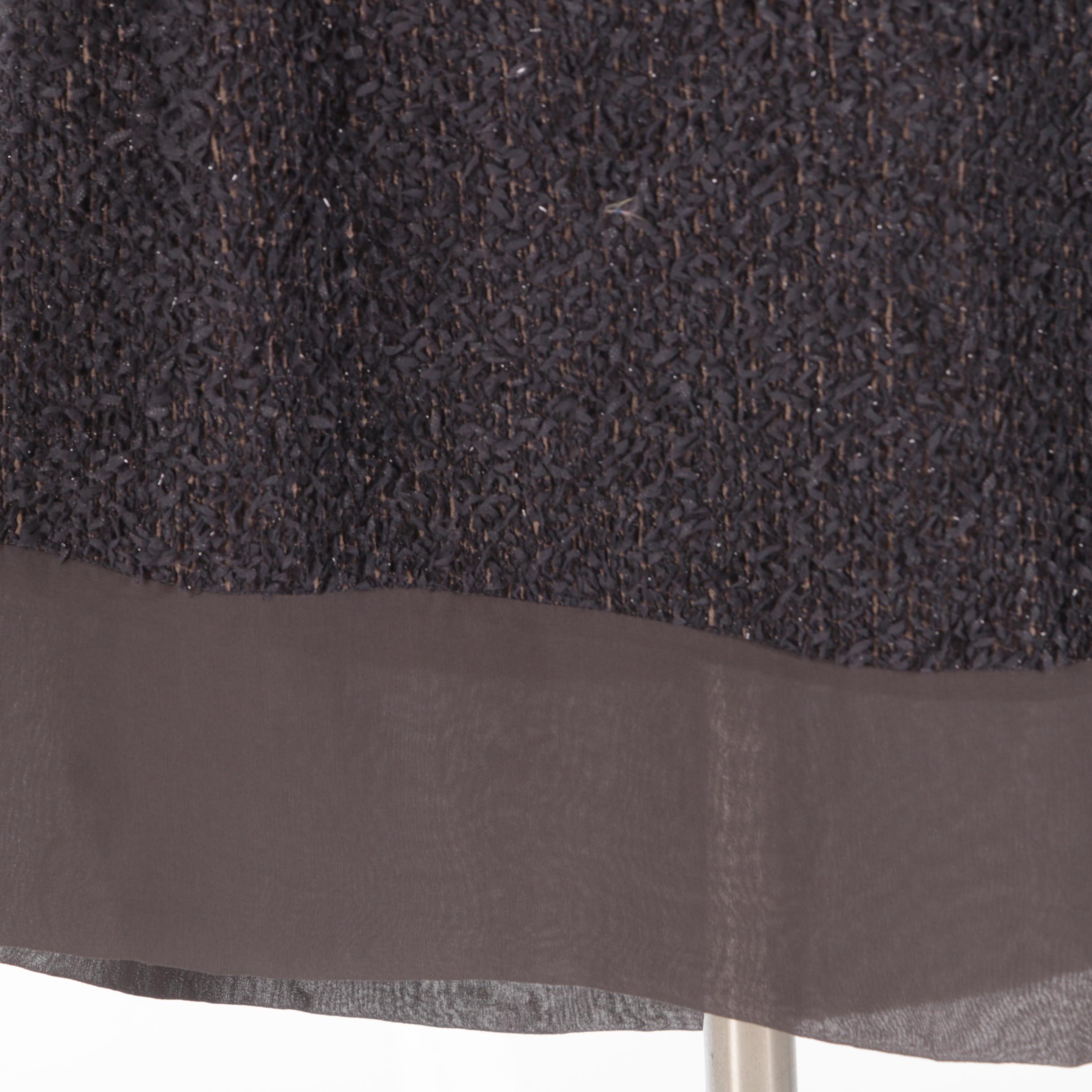 Calvin Klein Collection Black Label Ribbon Knit Pencil Skirt, Made in Italy