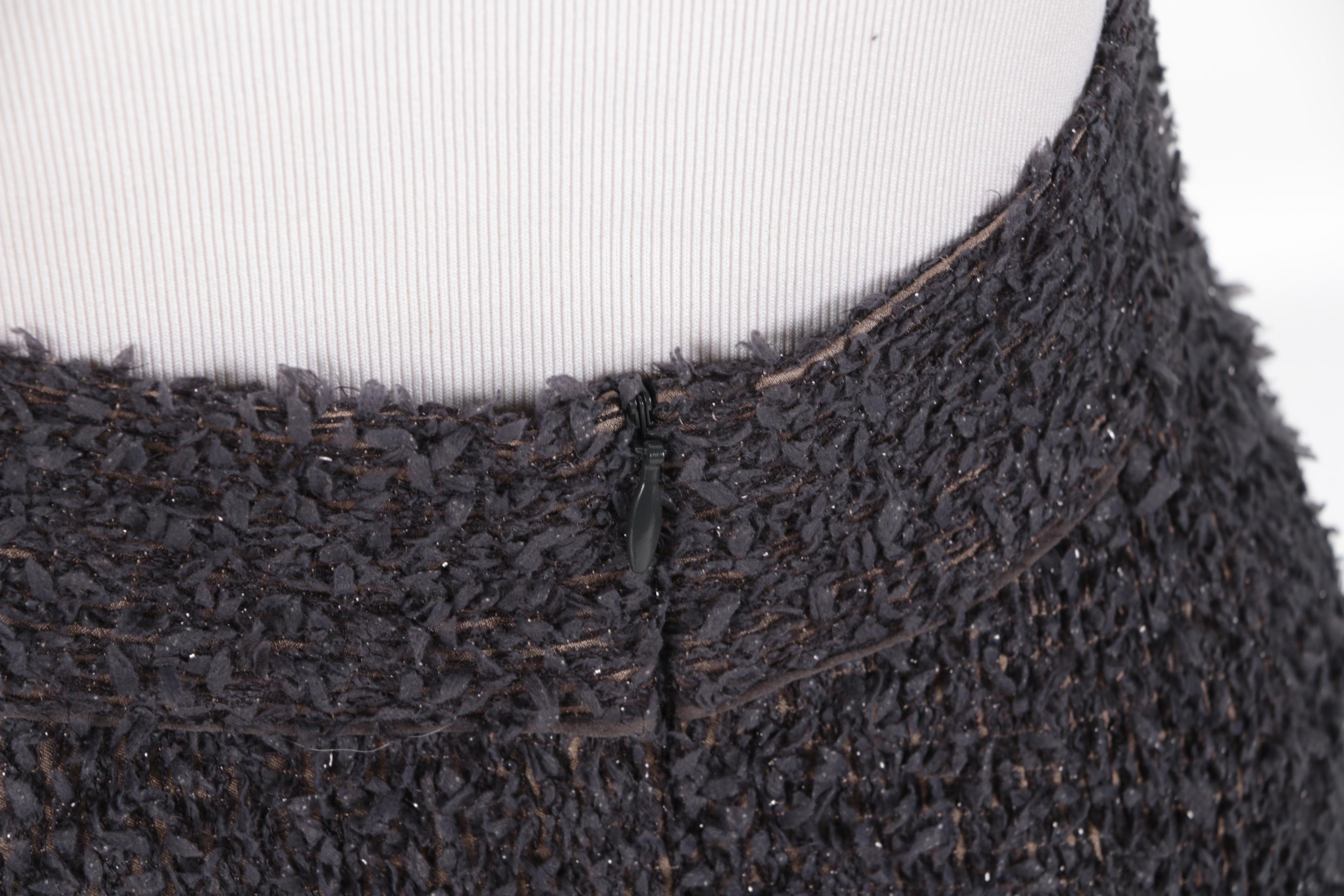 Calvin Klein Collection Black Label Ribbon Knit Pencil Skirt, Made in Italy