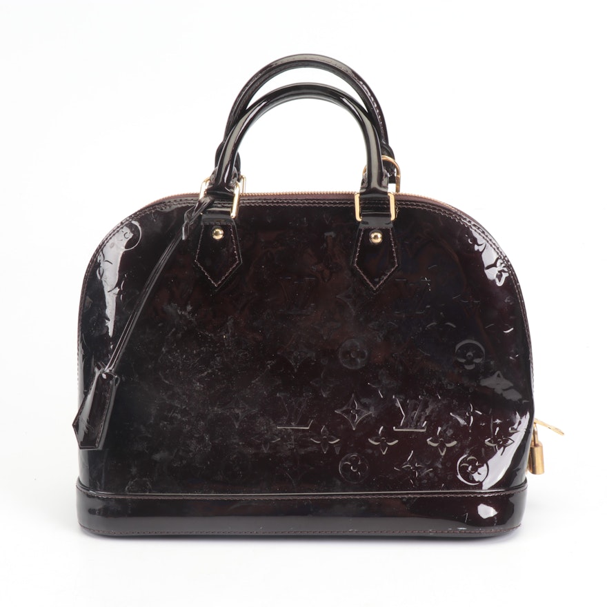 Louis Vuitton Paris Amarante Vernis Leather Alma Doctor's Bag