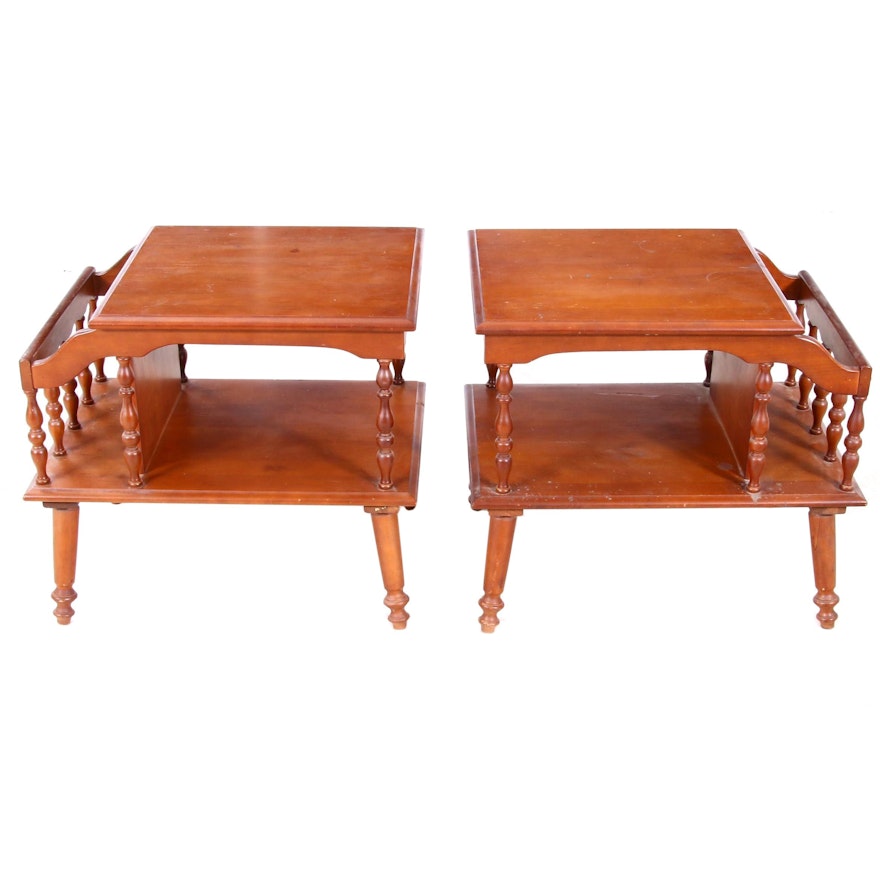 Mid Century Modern End Tables, Pair