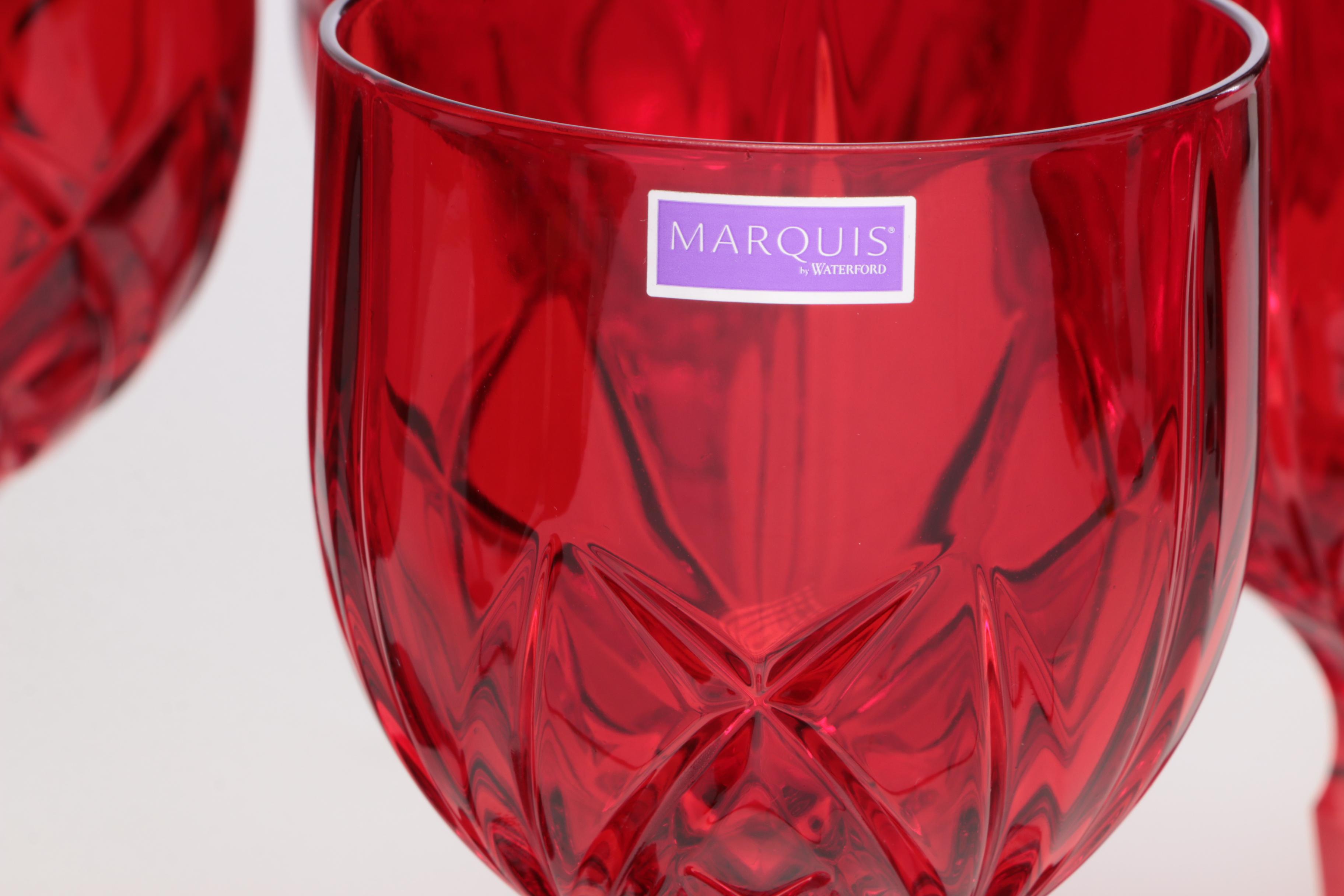 Marquis by Waterford Crystal "Brookside" Wine and Double Old Fashioned Glasses
