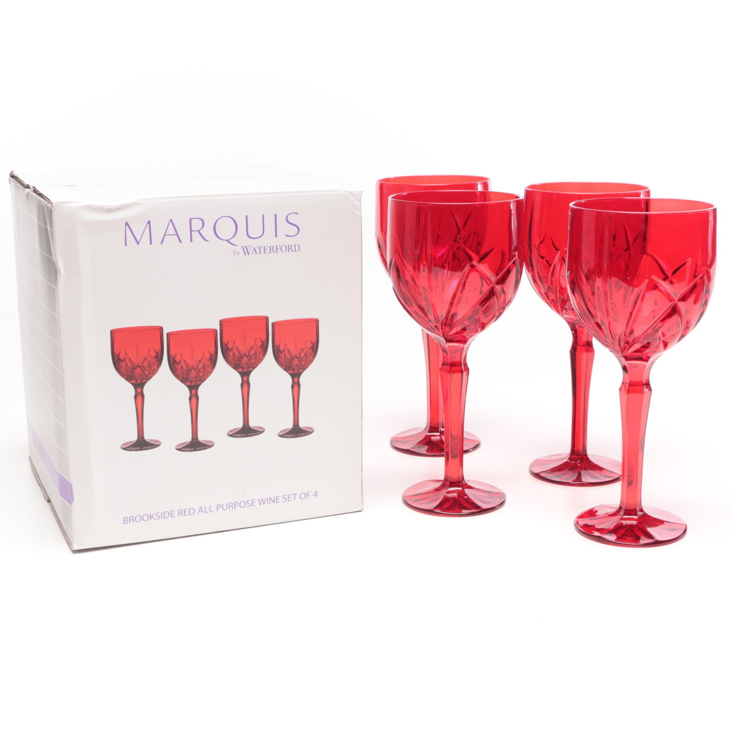 Marquis by Waterford Crystal "Brookside" Wine and Double Old Fashioned Glasses