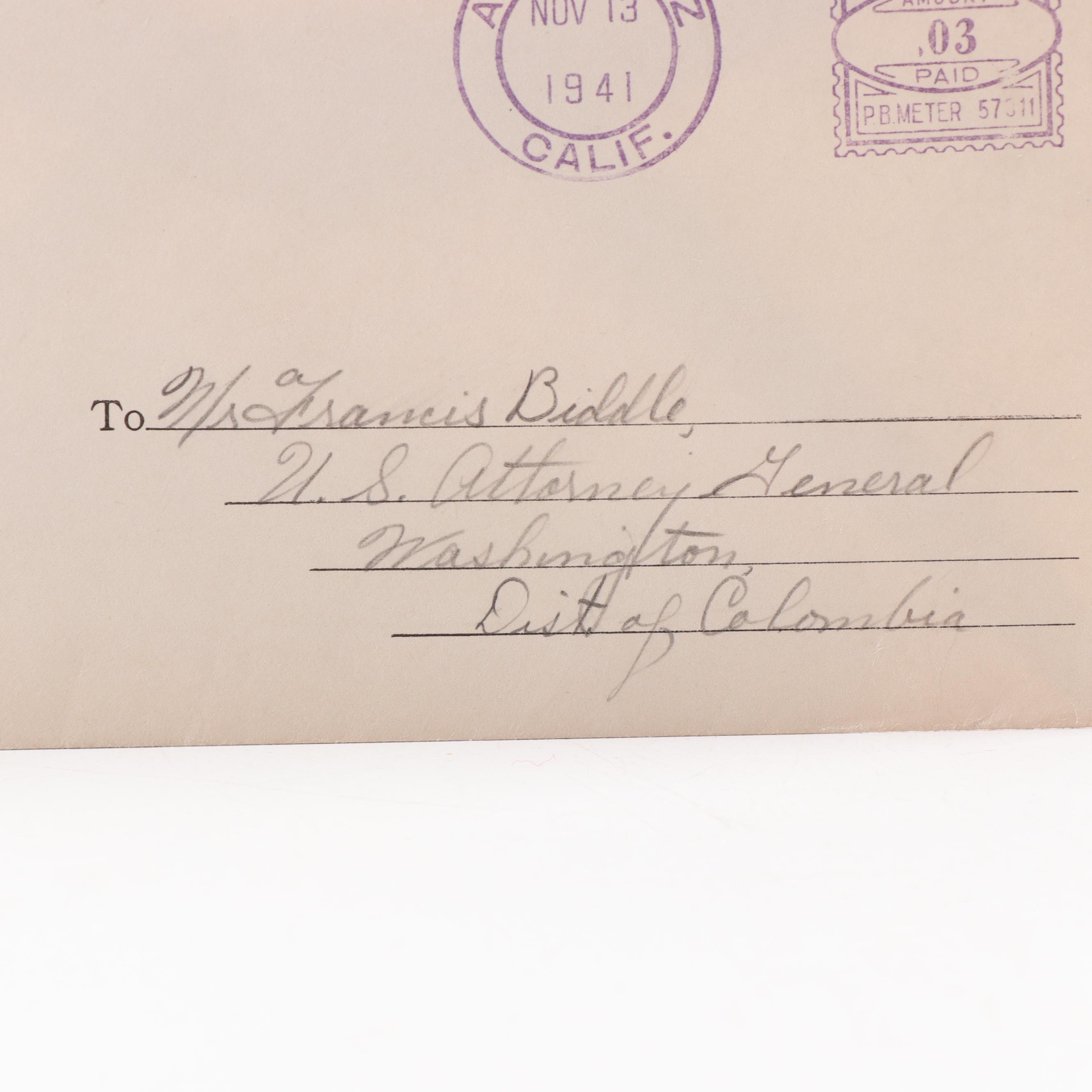 Prison Escape Convict Henri Young Alcatraz Postal Cover, 1941