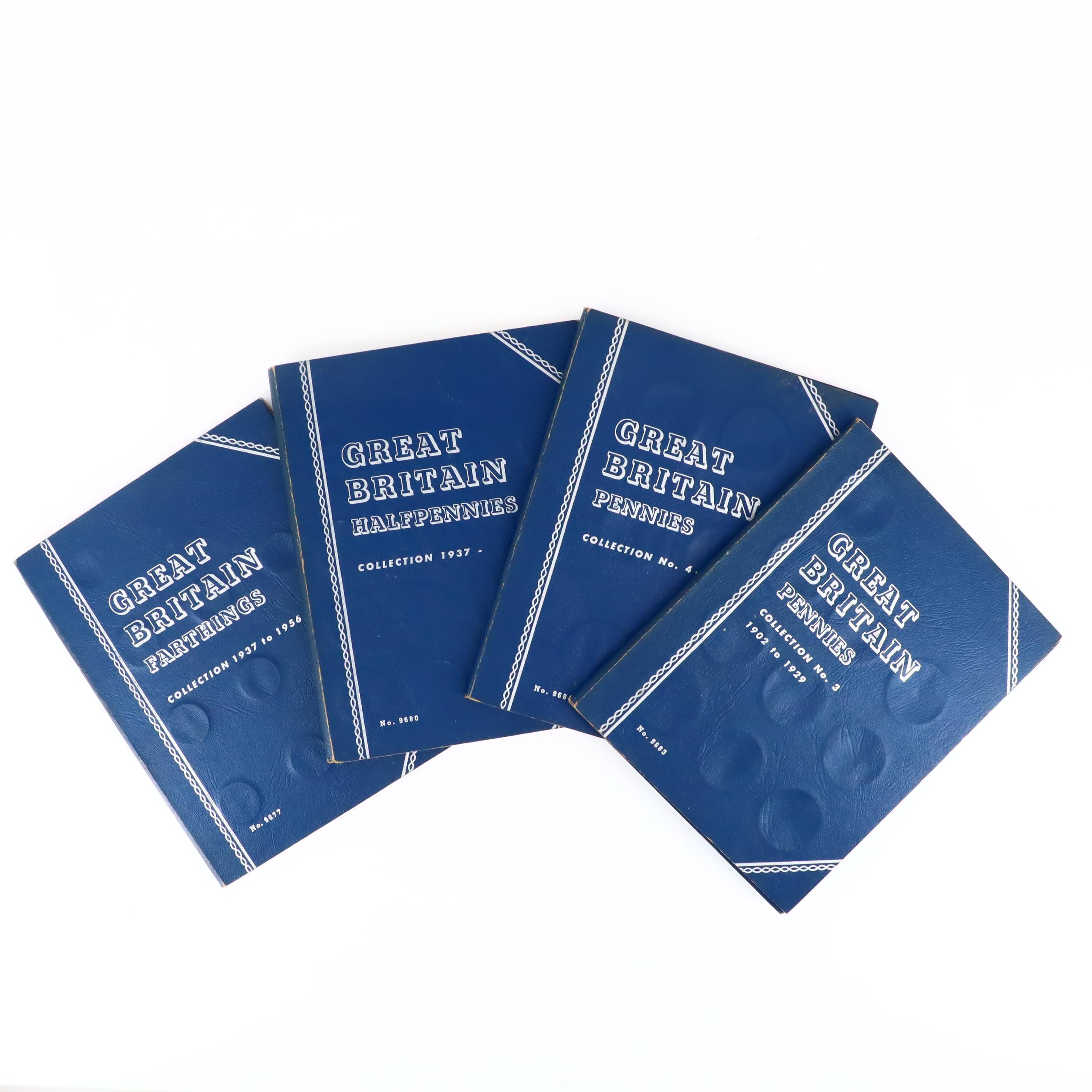 British Coin Collection in Four Whitman Coin Folders