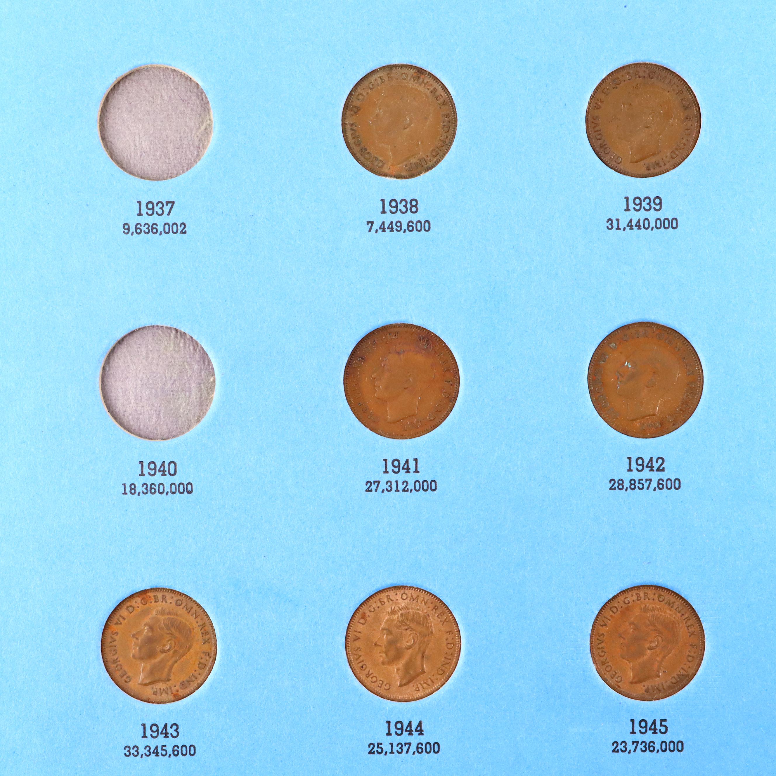 British Coin Collection in Four Whitman Coin Folders