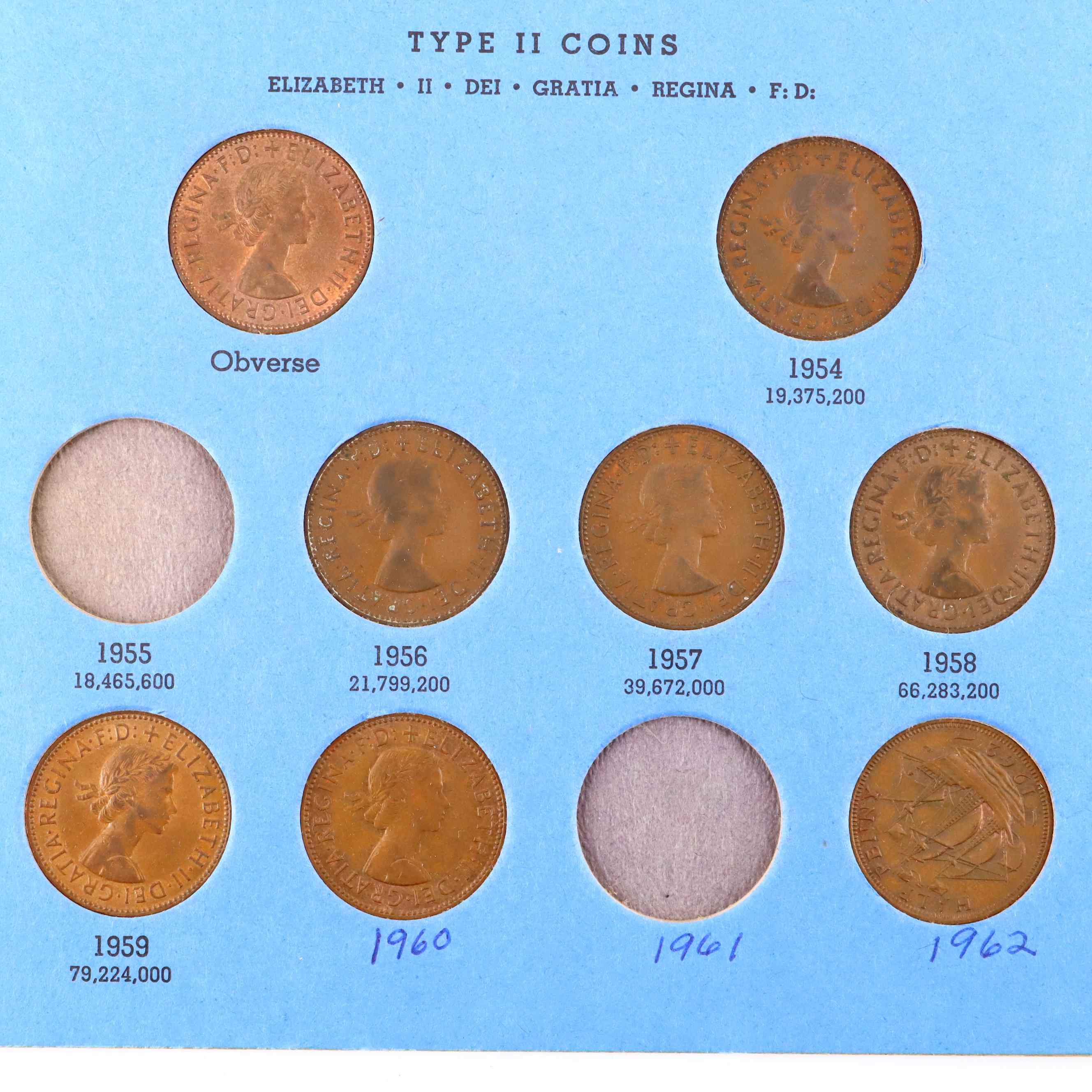 British Coin Collection in Four Whitman Coin Folders