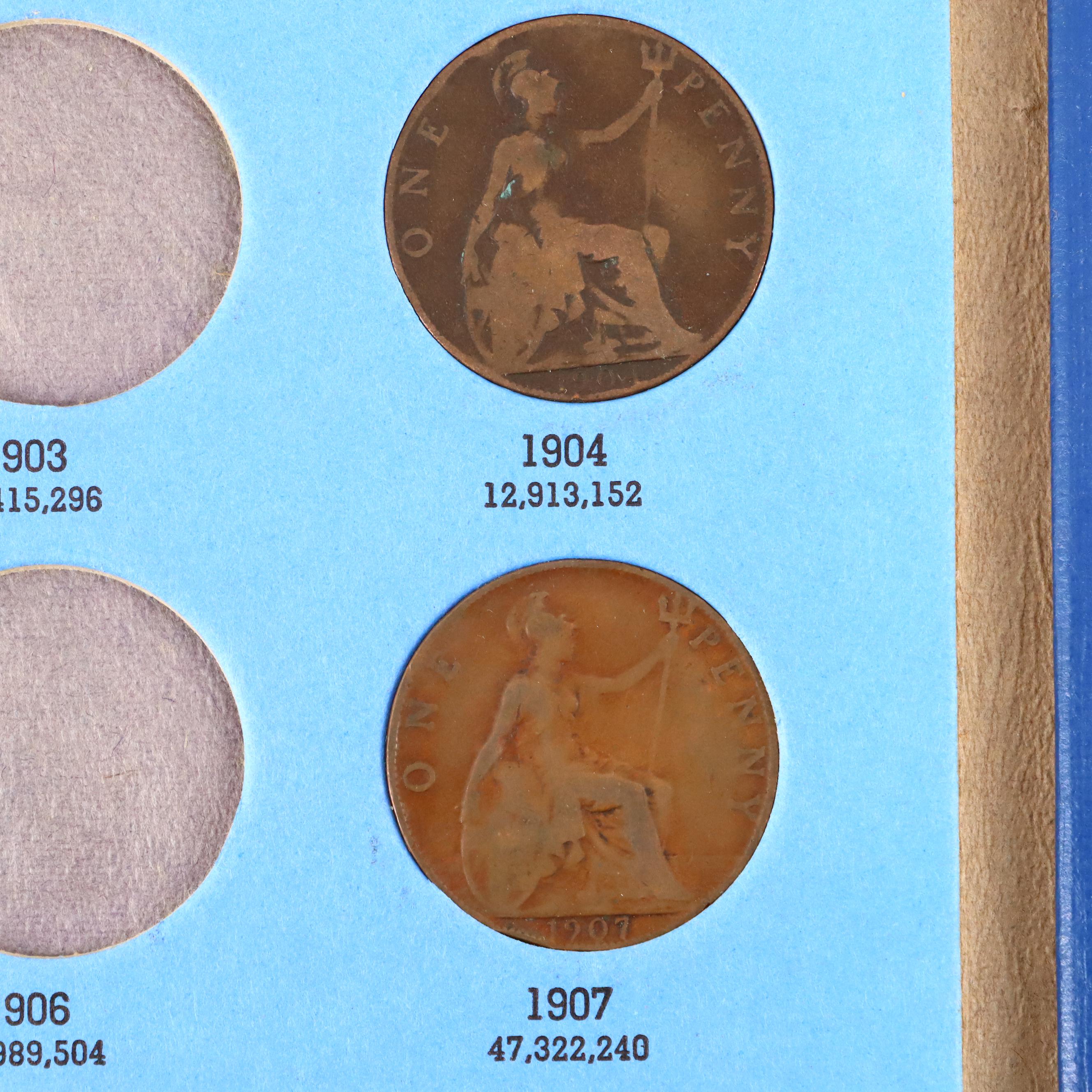 British Coin Collection in Four Whitman Coin Folders