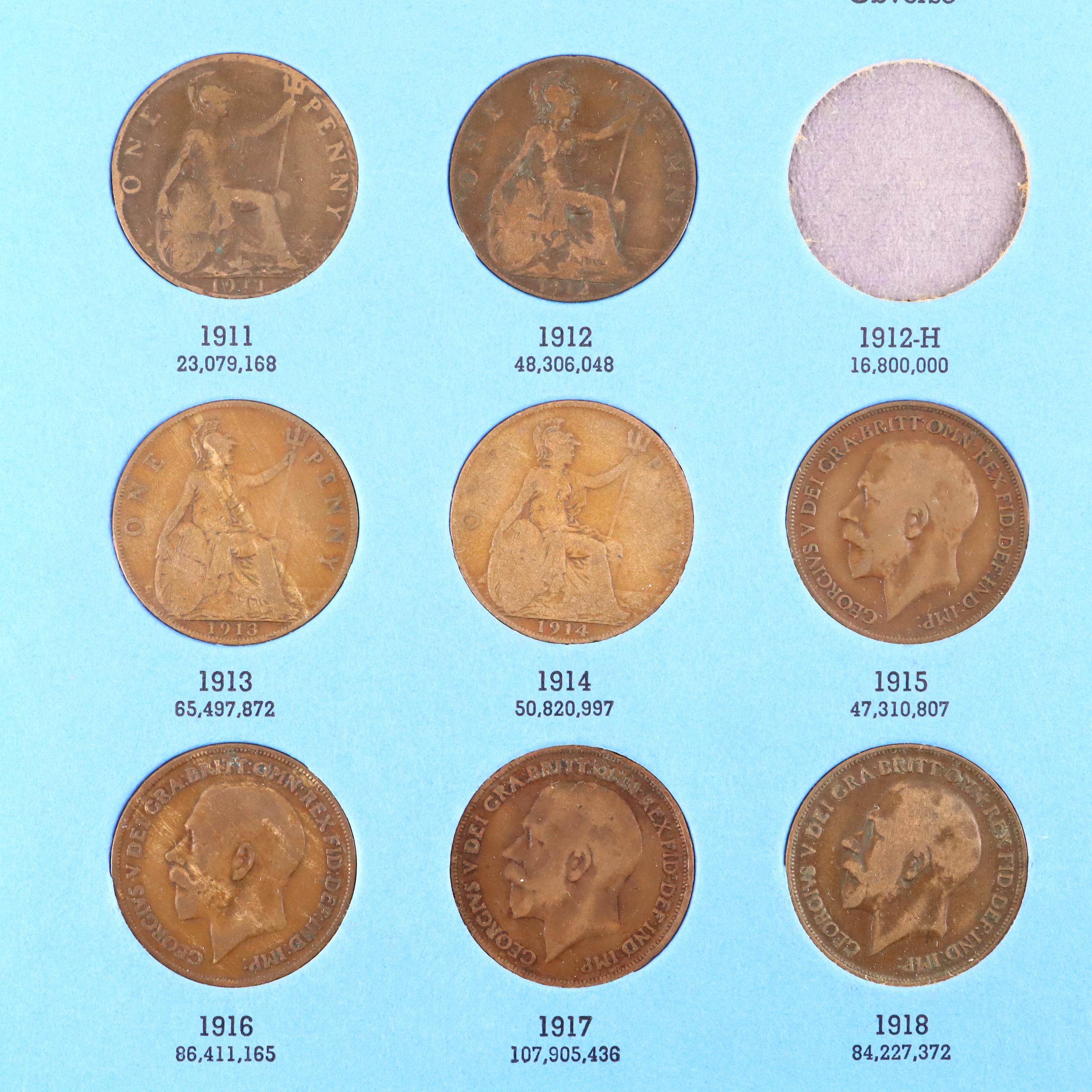 British Coin Collection in Four Whitman Coin Folders