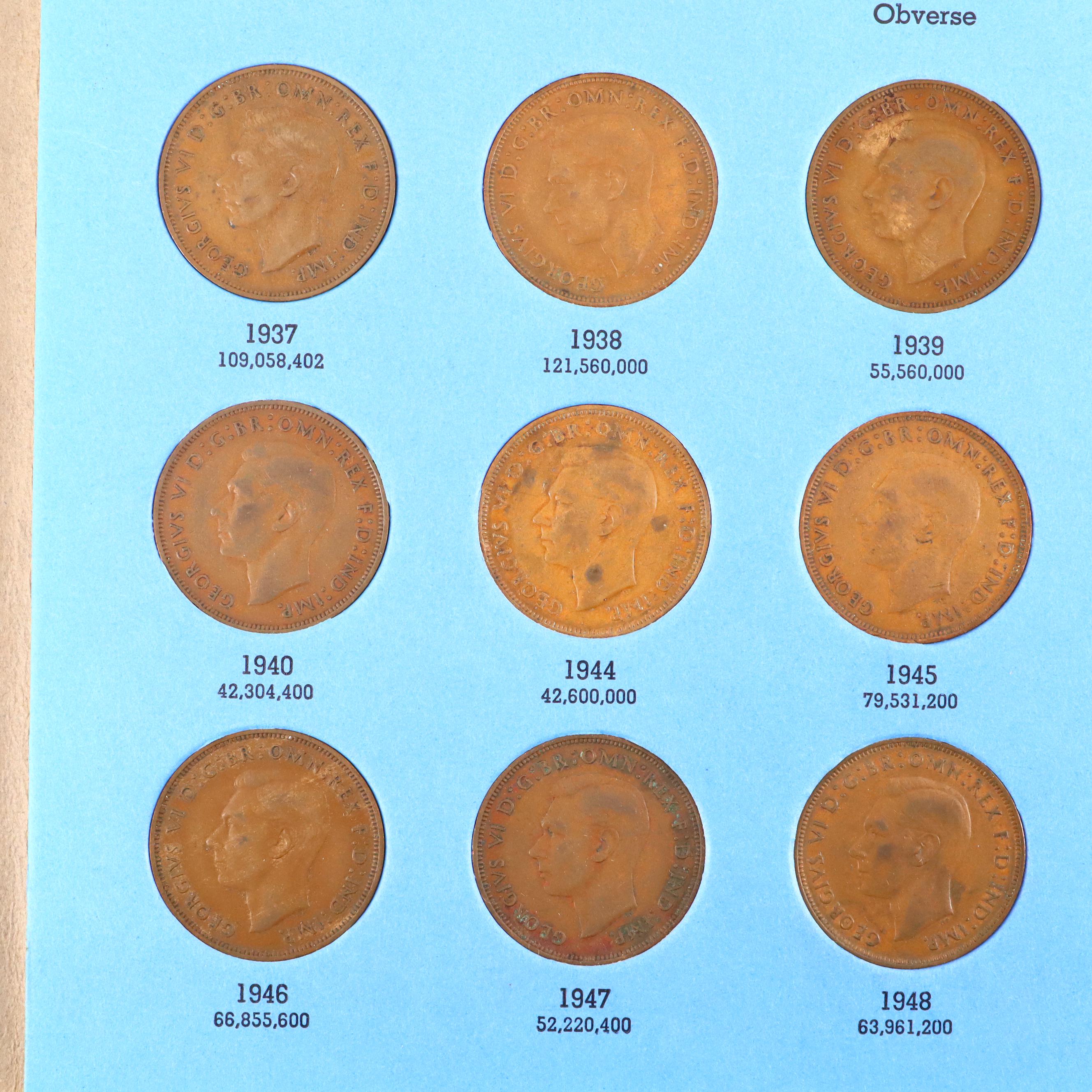 British Coin Collection in Four Whitman Coin Folders