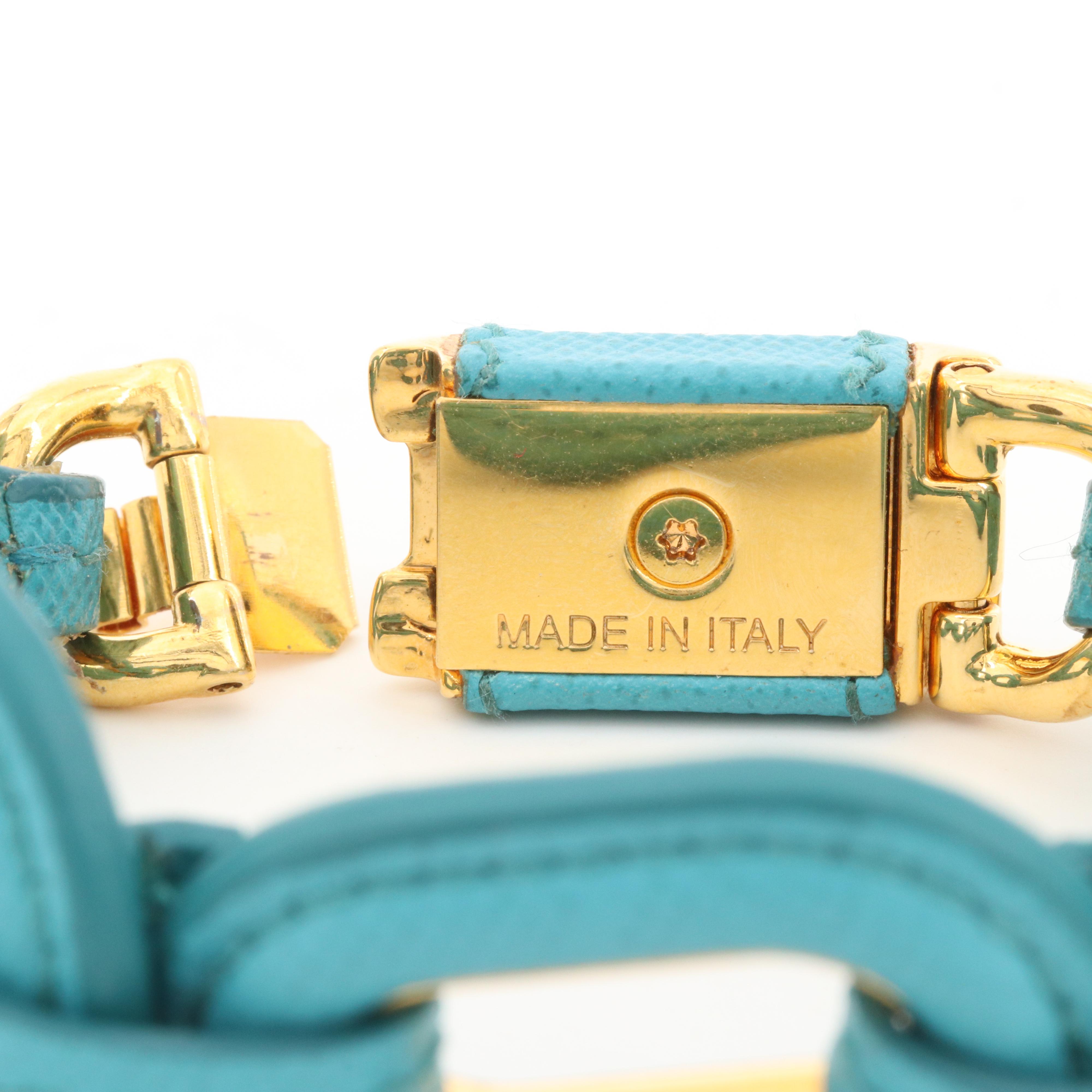 Prada Leather Large Link Bracelet with Presentation Box