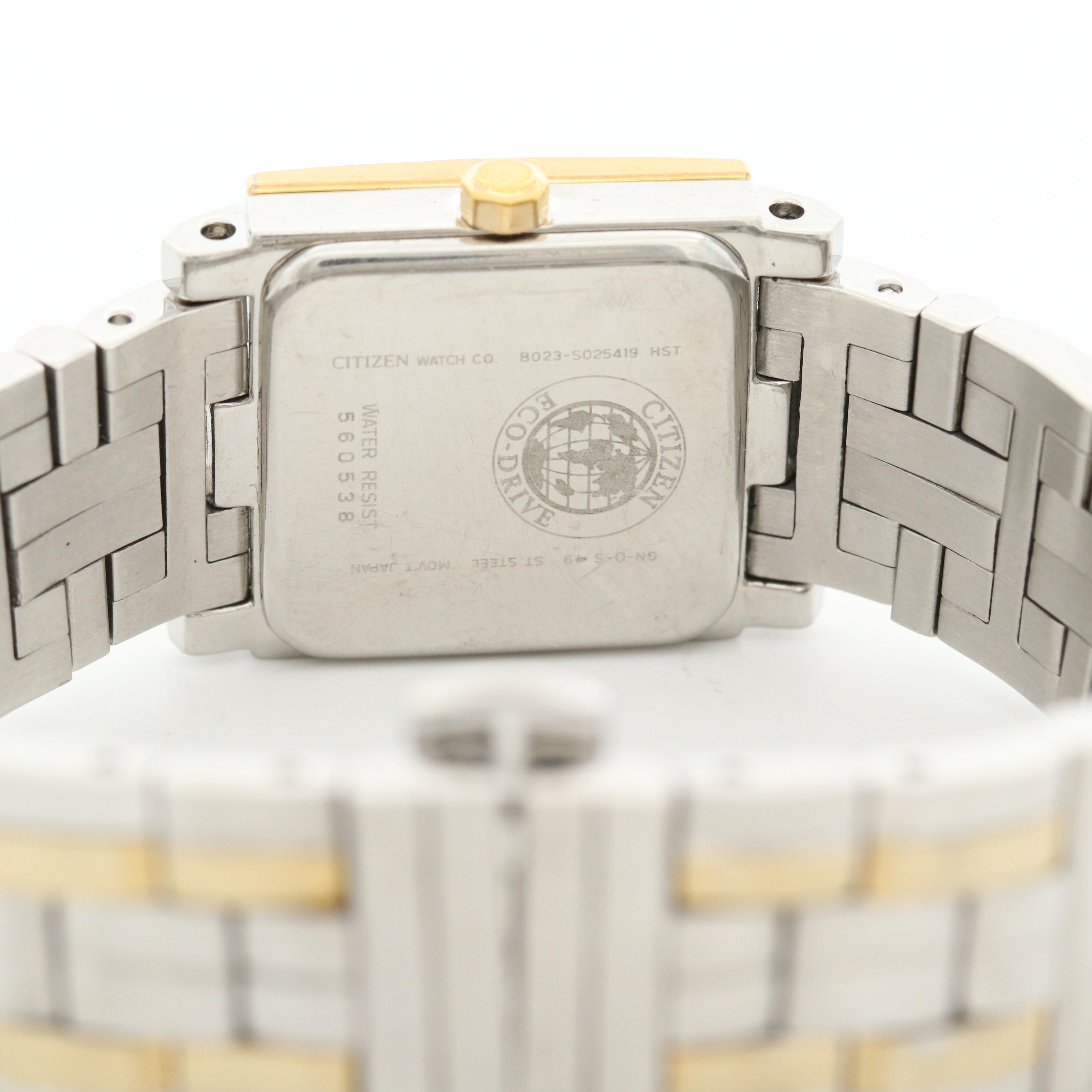 Citizen Eco-Drive Two Tone Stainless Steel and Diamond Bezel Watch